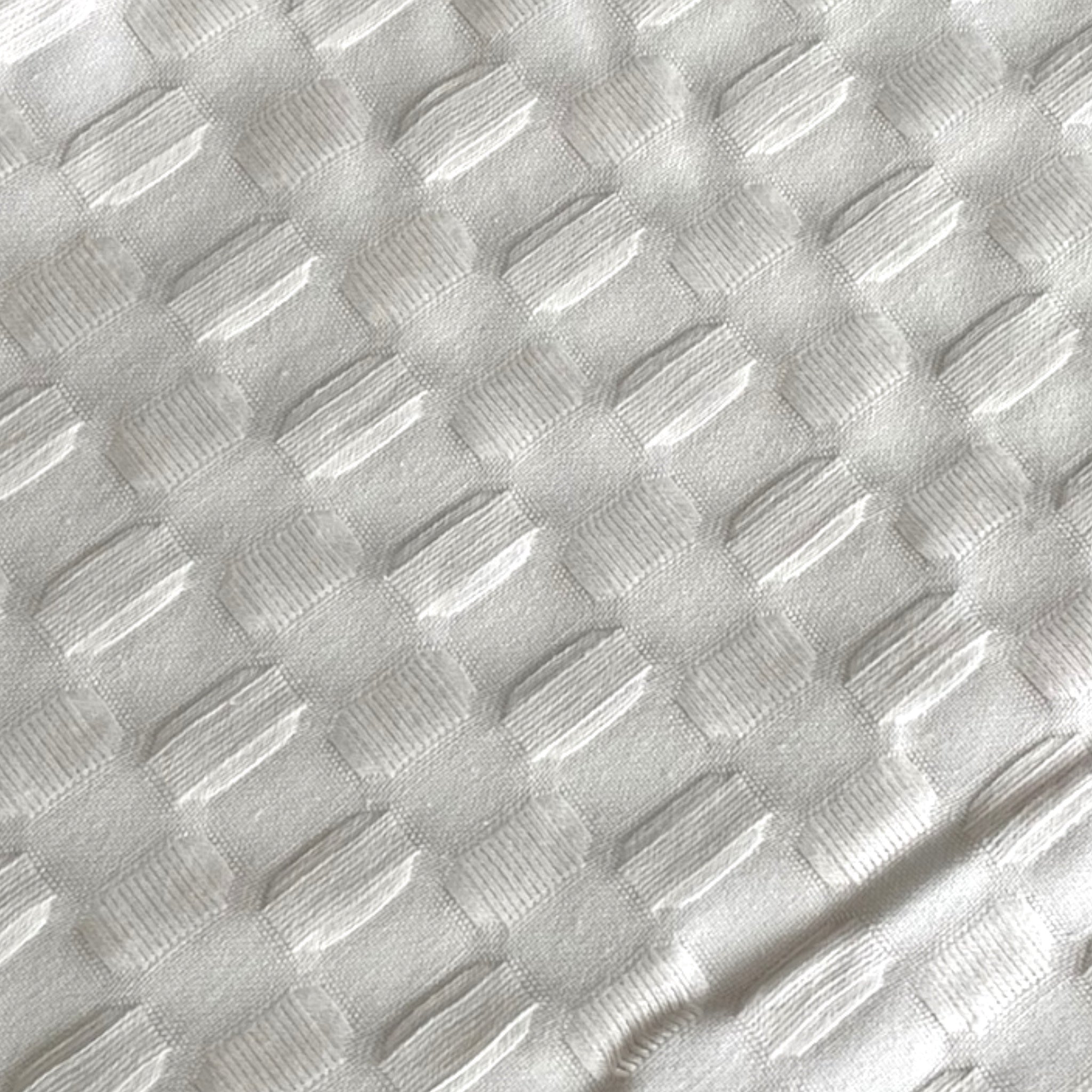 trama waffle cotone copriletto leggero fresco avorio