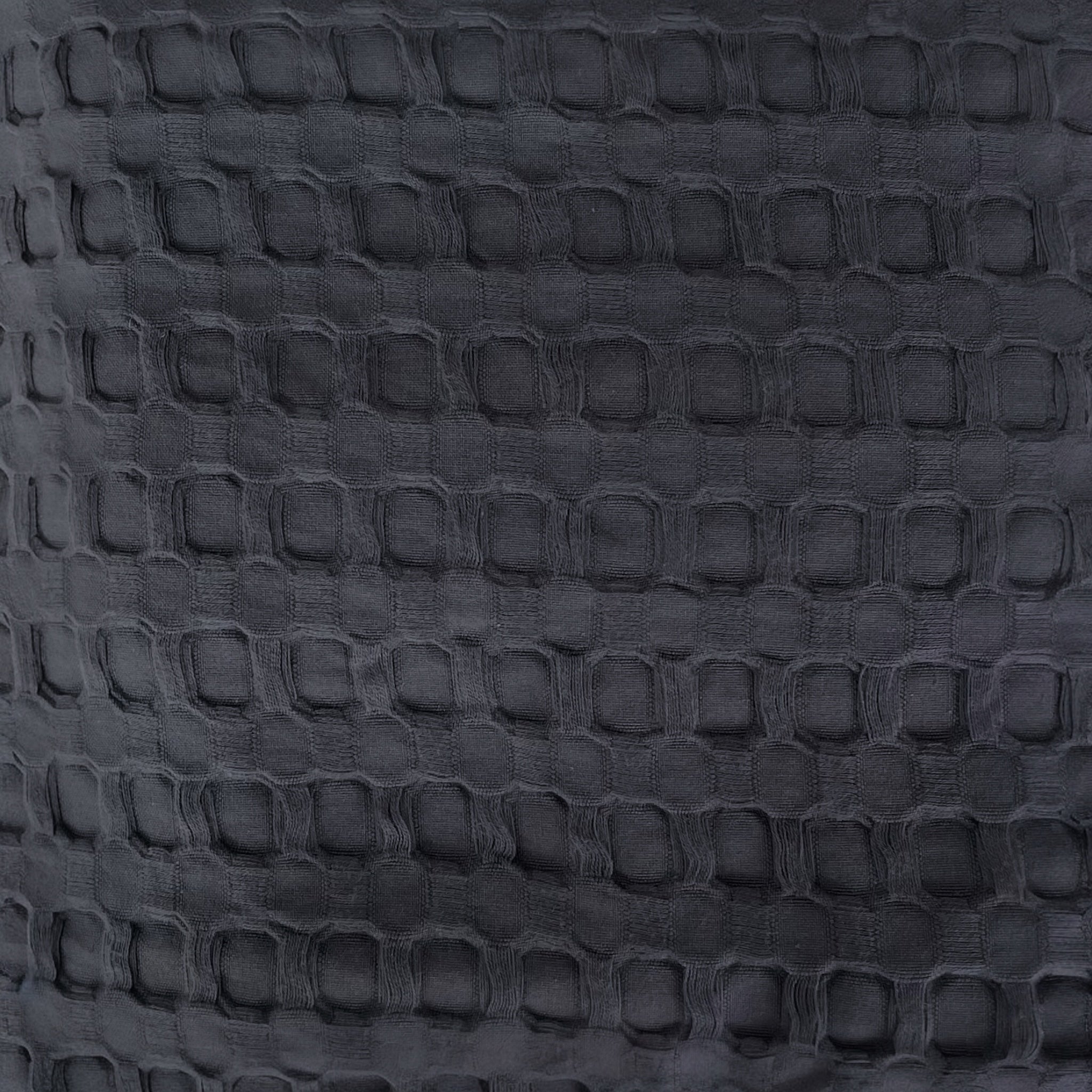 trama waffle cotone copriletto leggero fresco antracite