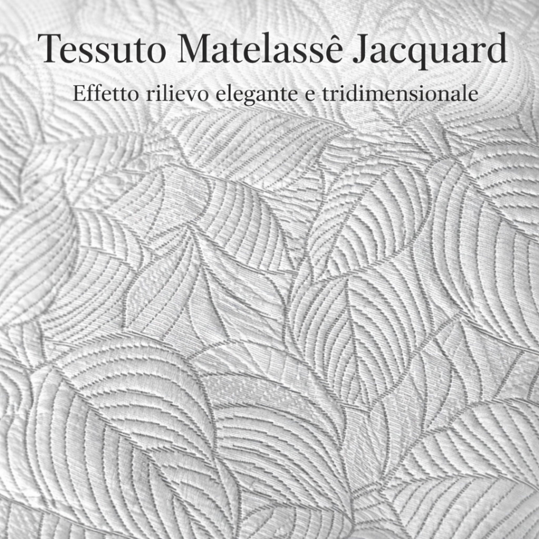 Dettaglio tessuto matelassè jacquard copriletto Zambaiti
