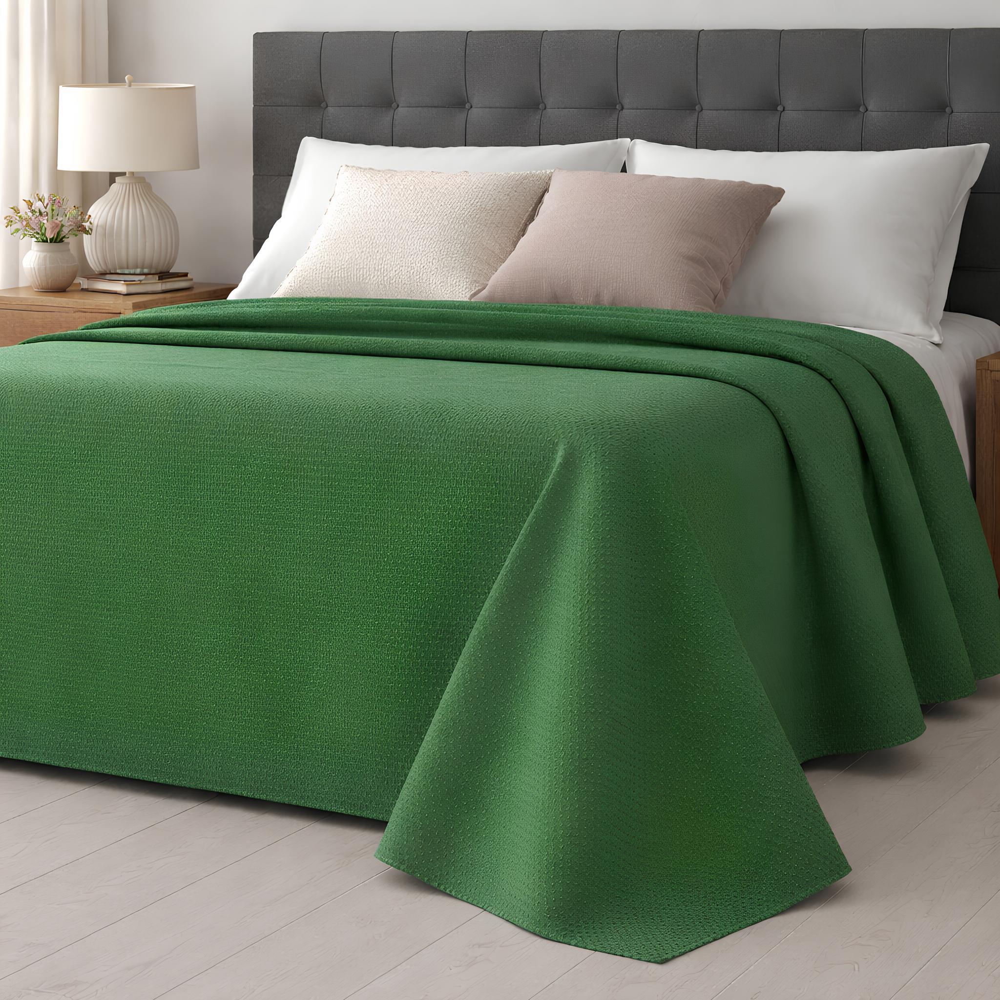 Copriletto colore verde elegante Zambaiti York