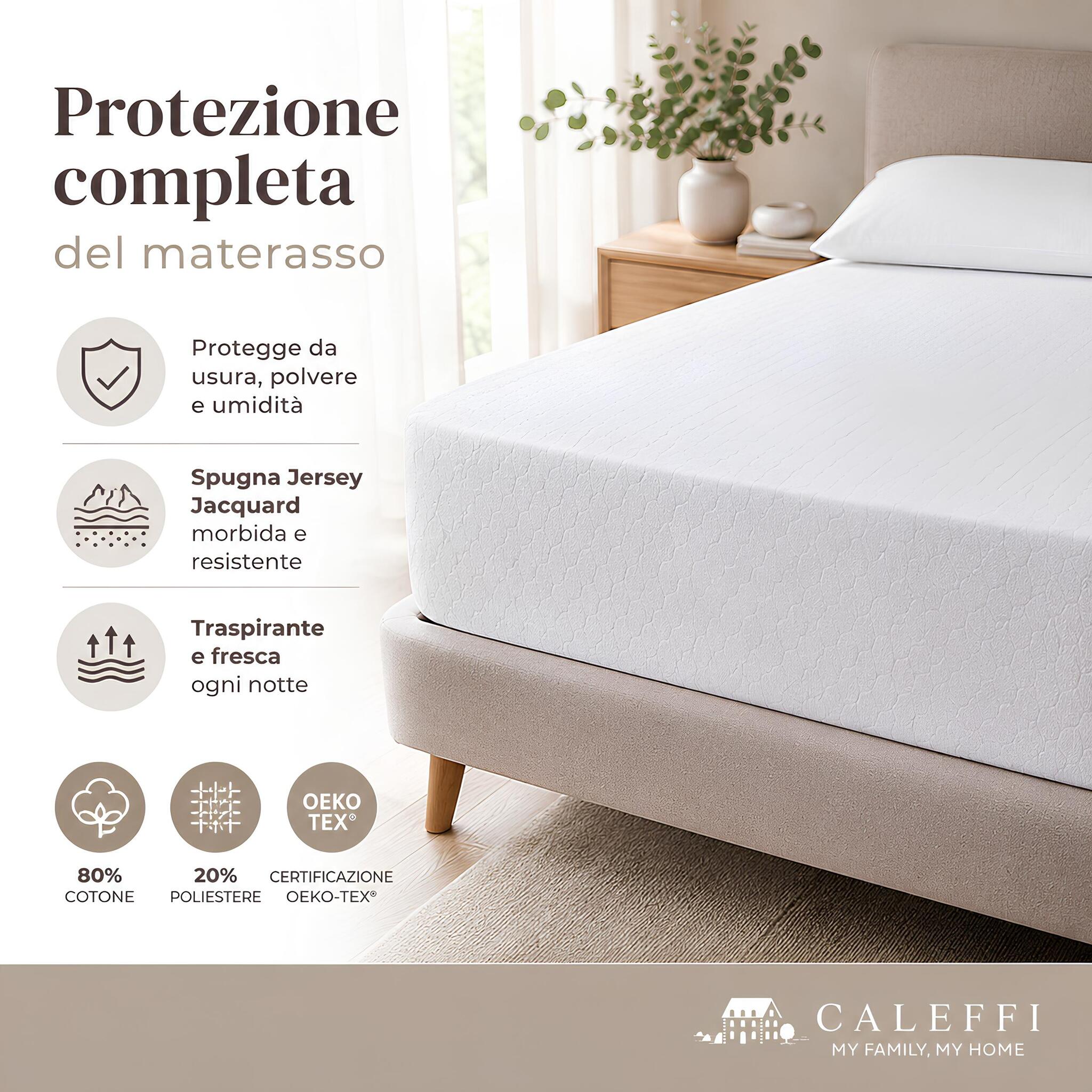 Angolo elasticizzato da 25 cm del coprimaterasso Caleffi Buonanotte
