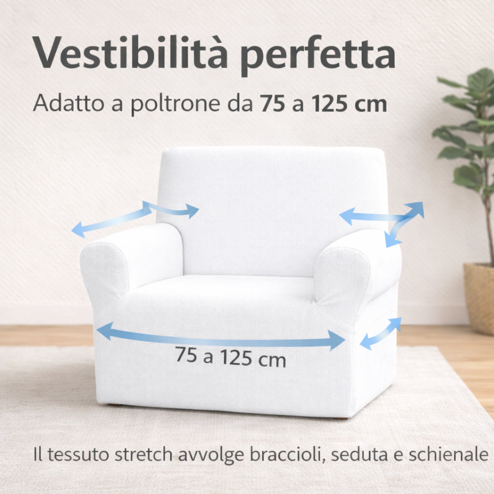 copripoltona bianco