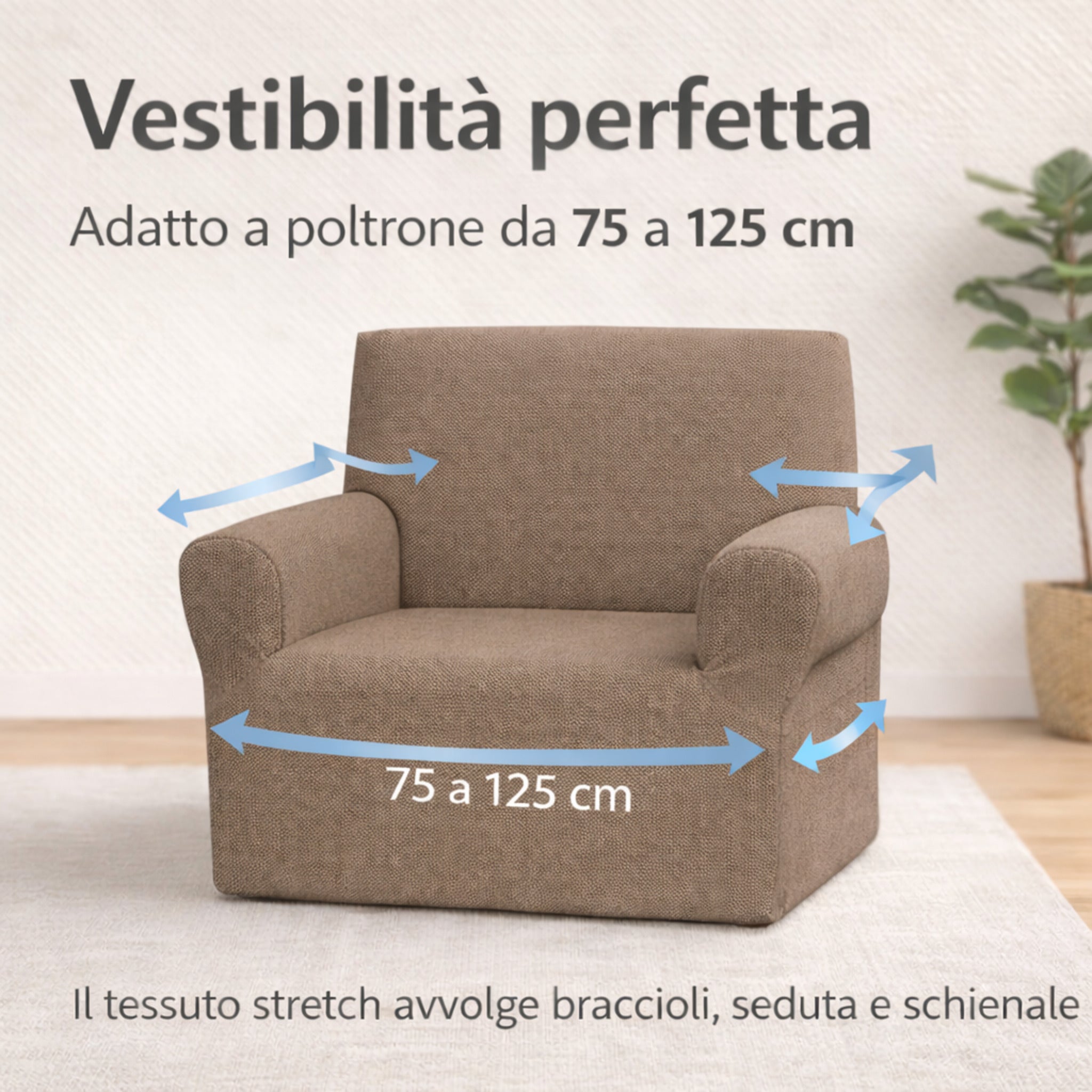 copripoltona tortora