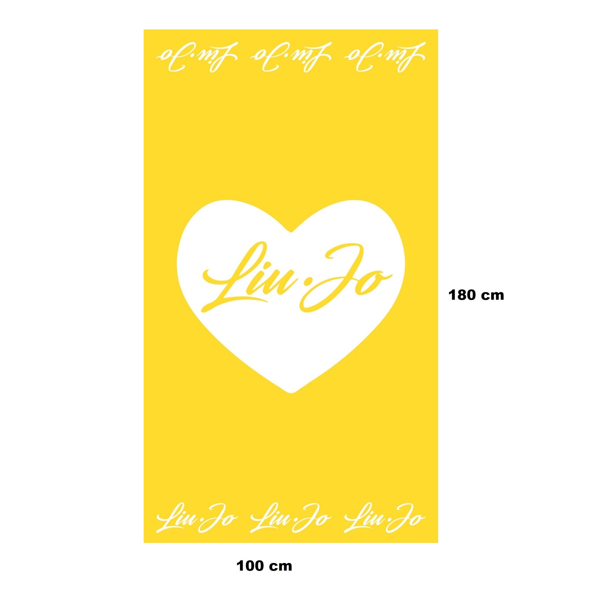 Liu jo beach towel in cotton terry 100x180cm Art. Heart