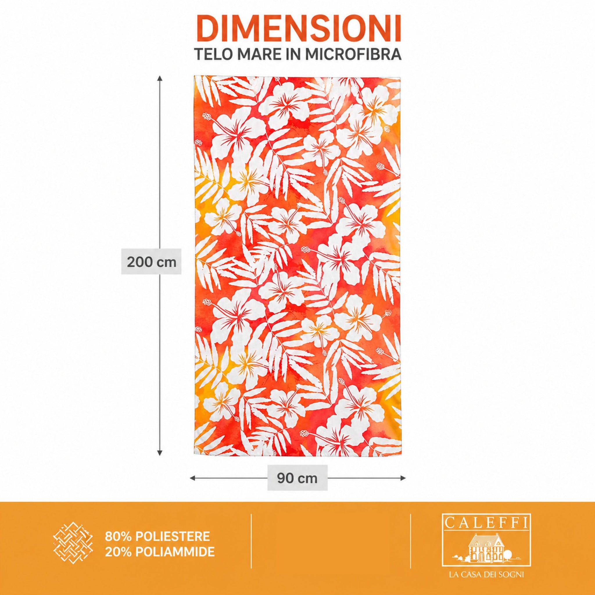 dimensioni telo mare grande 90x200 cm