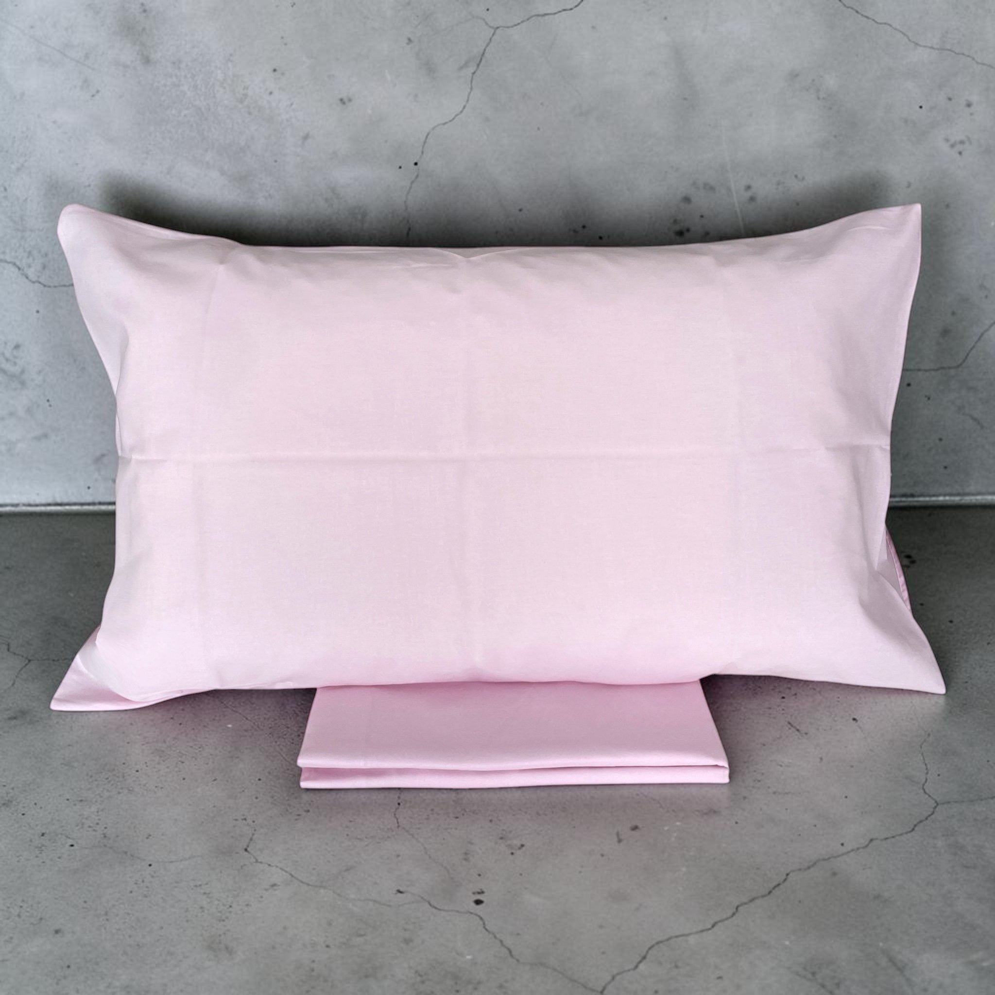 Federa cotone tinta unita Zambaiti Sugar morbida e resistente rosa