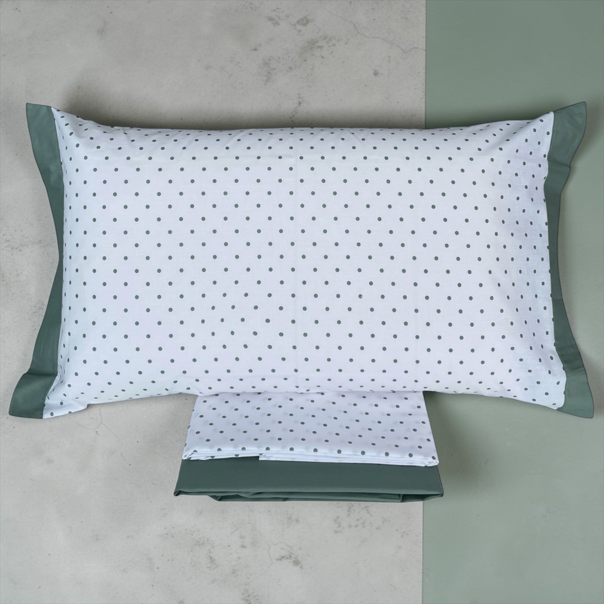 federa pois con volant cotone made in italy