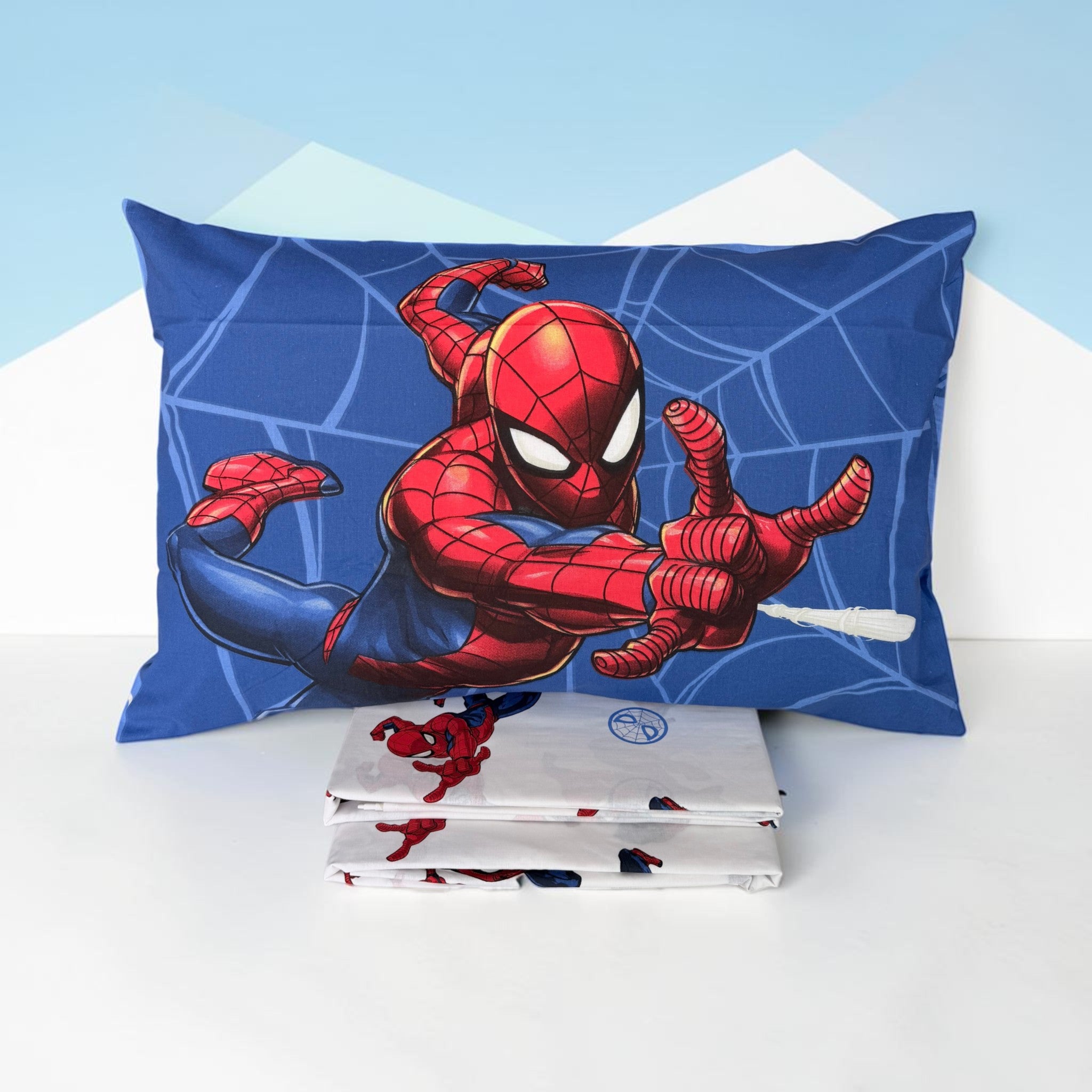 Federa del completo lenzuola Caleffi Spiderman Super Web con grafica frontale di Spider-Man