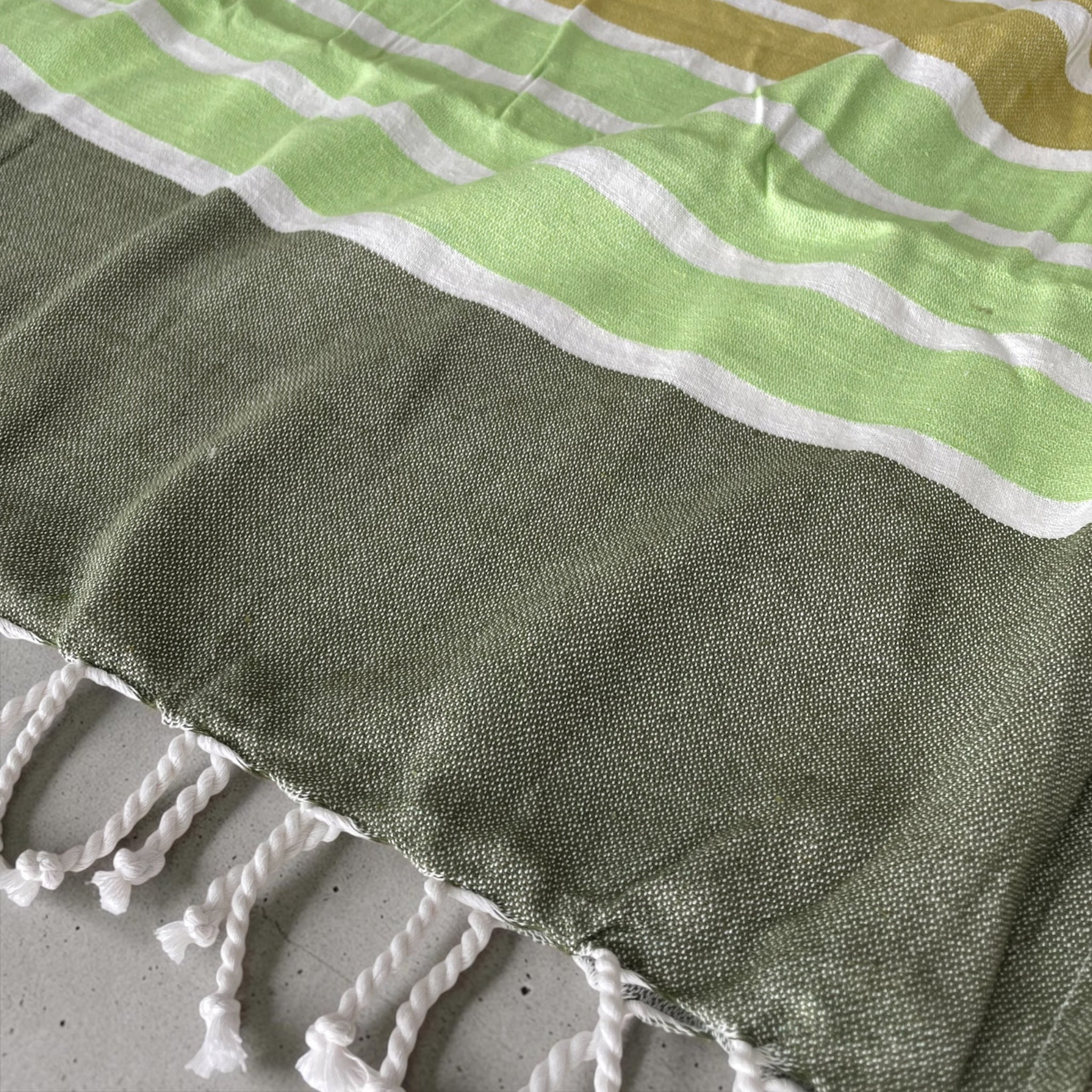 dettaglio tessuto fouta verde