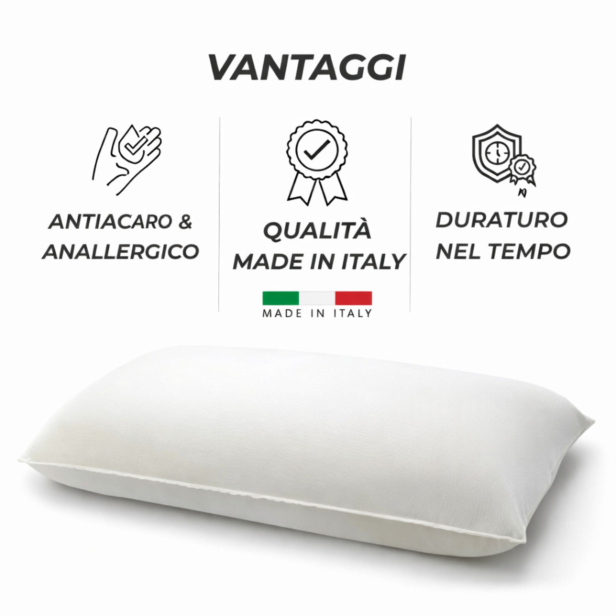 guanciale memory foam antiacaro anallergico made in italy
