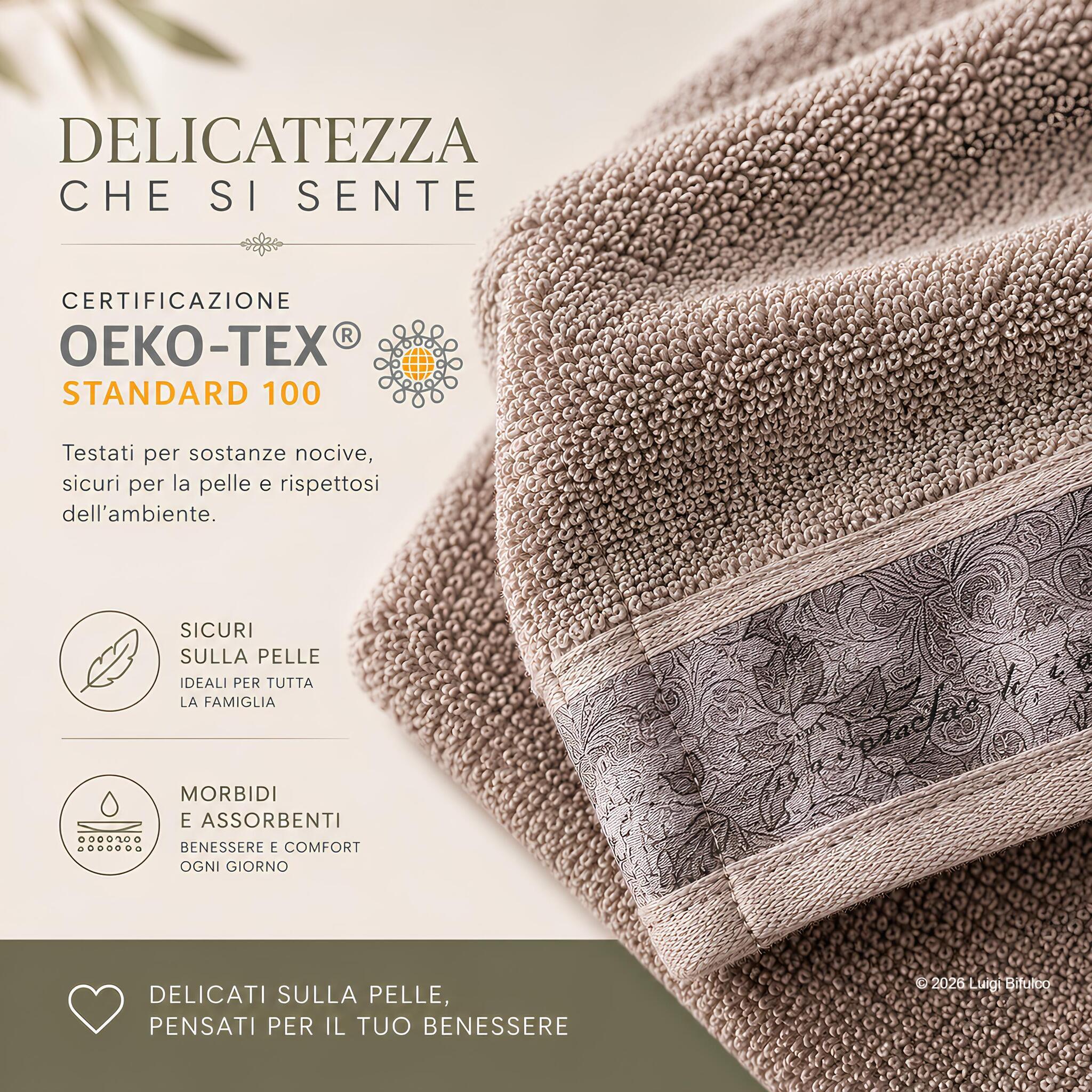 Lavette Prima Classe certificate OEKO-TEX Standard 100 in puro cotone