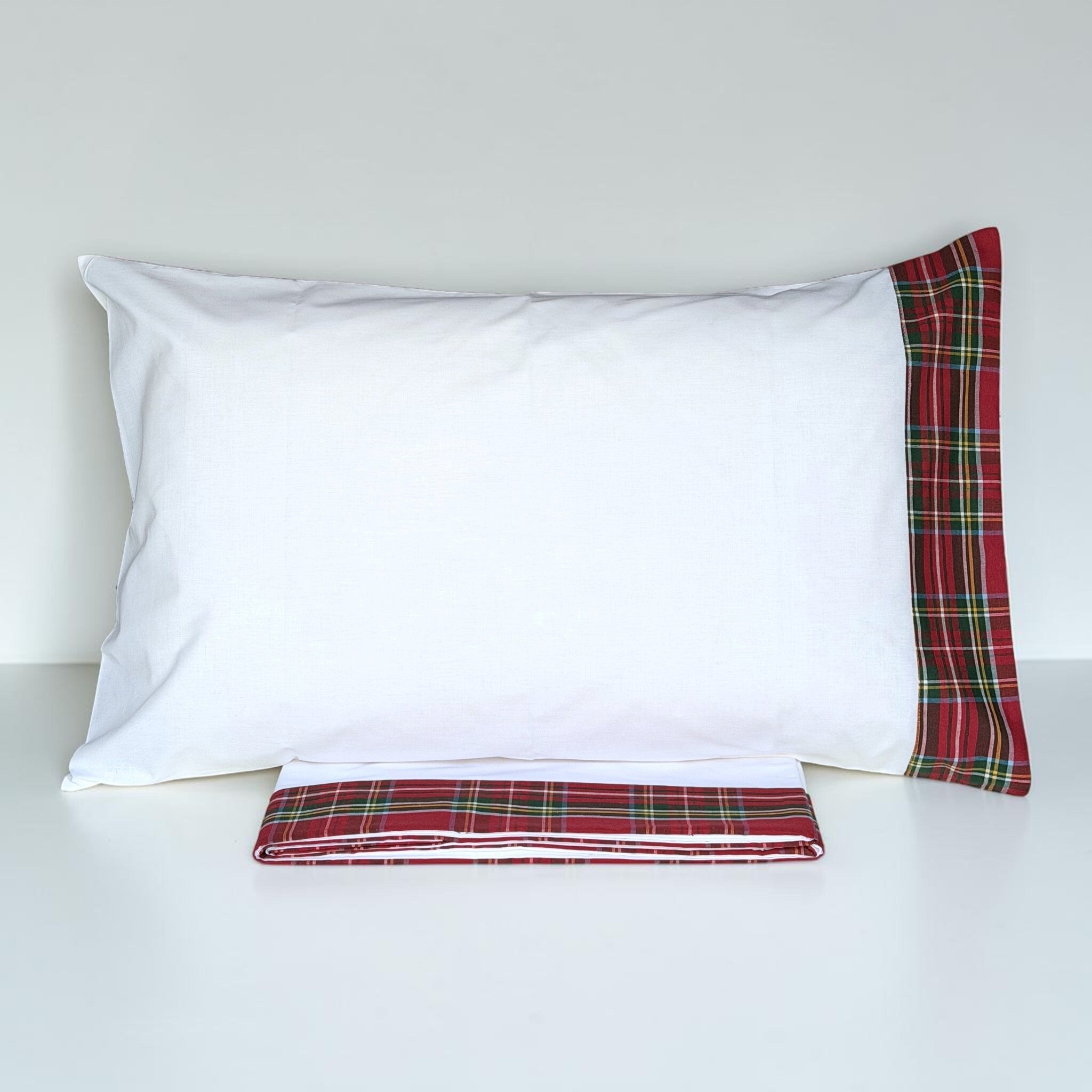 Completo lenzuola matrimoniali Carezze Vanessa in misto cotone – Balza Tartan