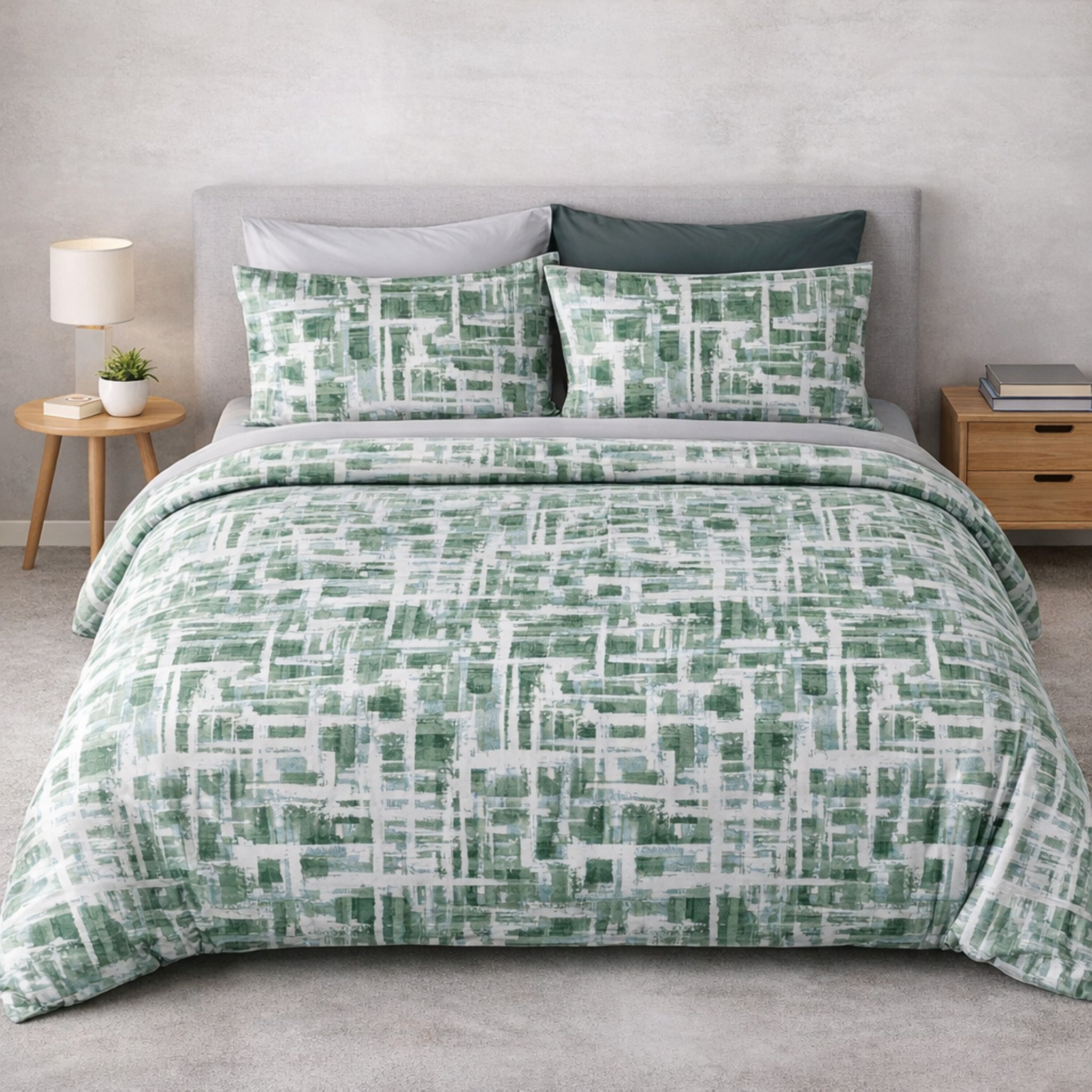 Completo lenzuola matrimoniale cotone Cogal 2675 verde