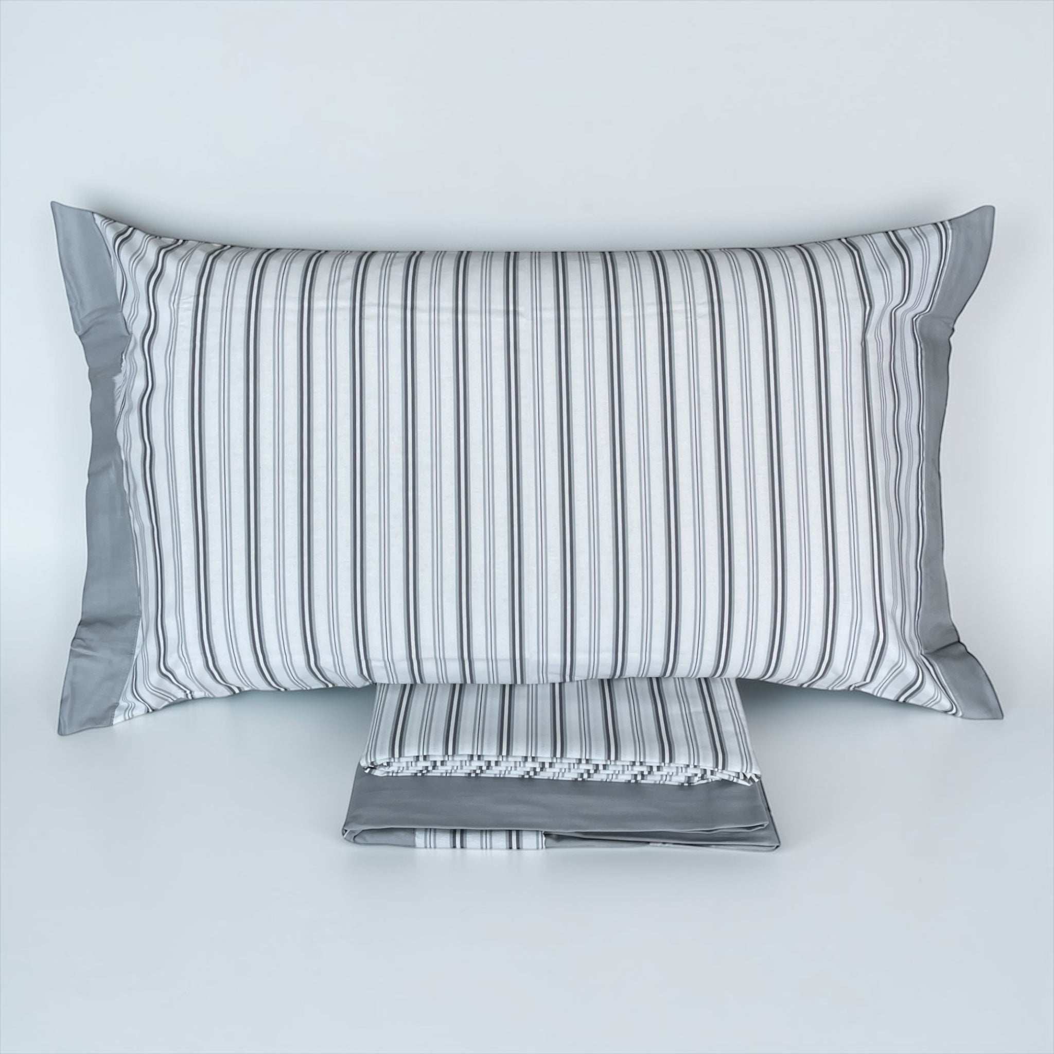 Set lenzuola matrimoniali cotone fantasia righe eleganti