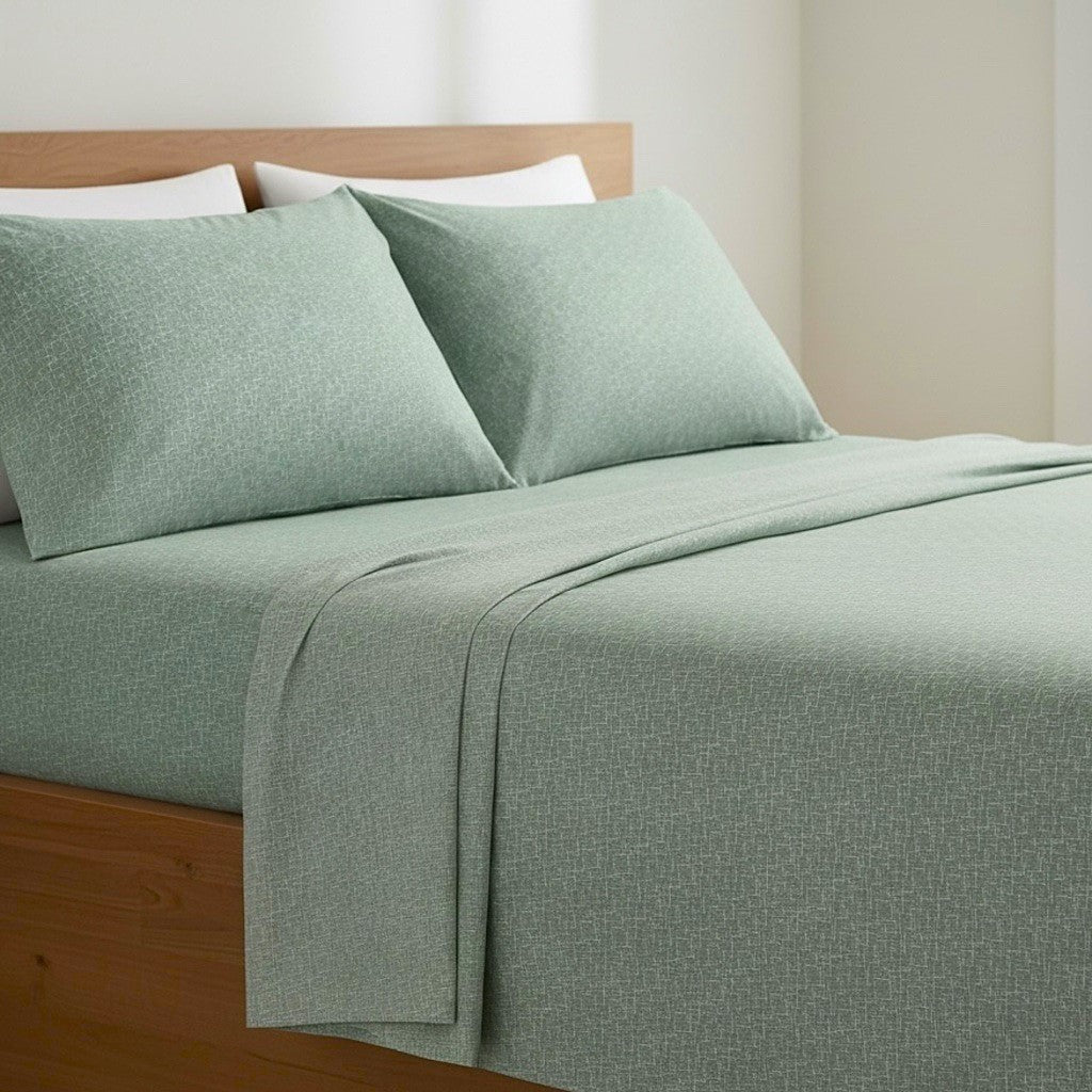 Lenzuola matrimoniali Zambaiti Climp colore oliva