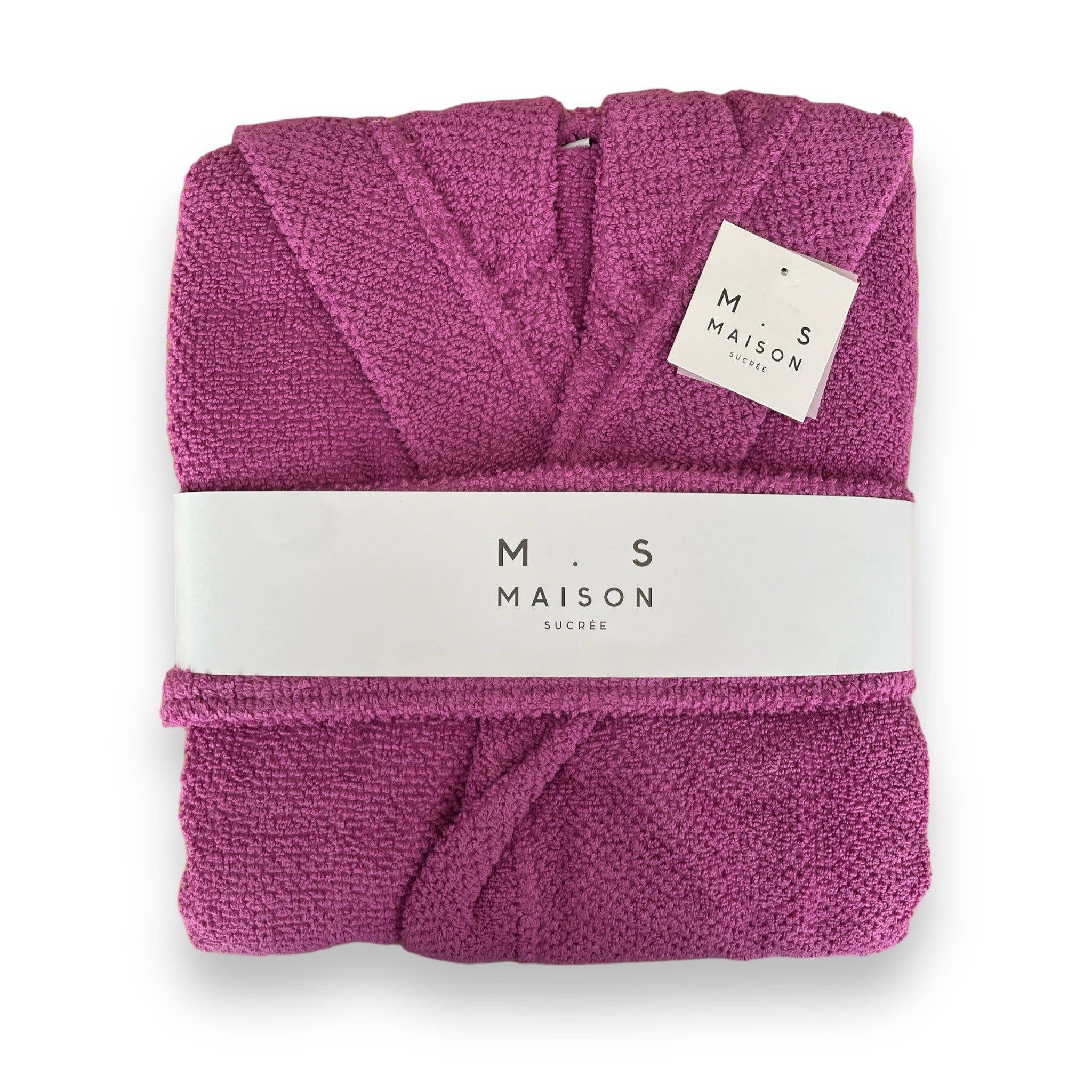 Accappatoio Unisex Pepe 425 gr di Maison Sucrée in spugna 100% Cotone Col. Orchidea