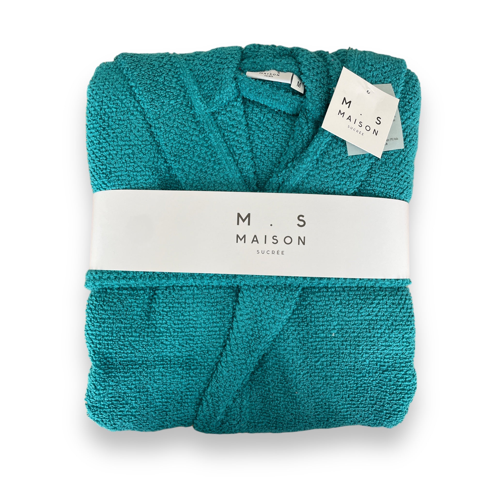 Accappatoio Unisex Pepe 425 gr di Maison Sucrée in spugna 100% Cotone Col. Ottanio