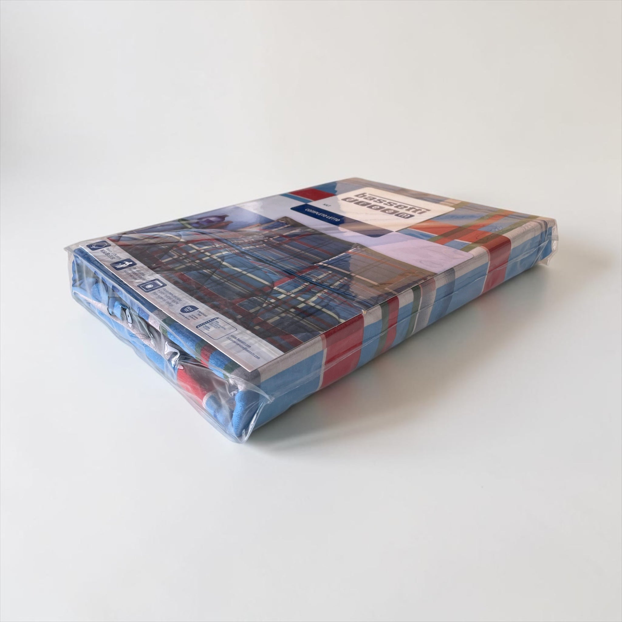 Confezione completo lenzuola singolo Bassetti Kilt blu