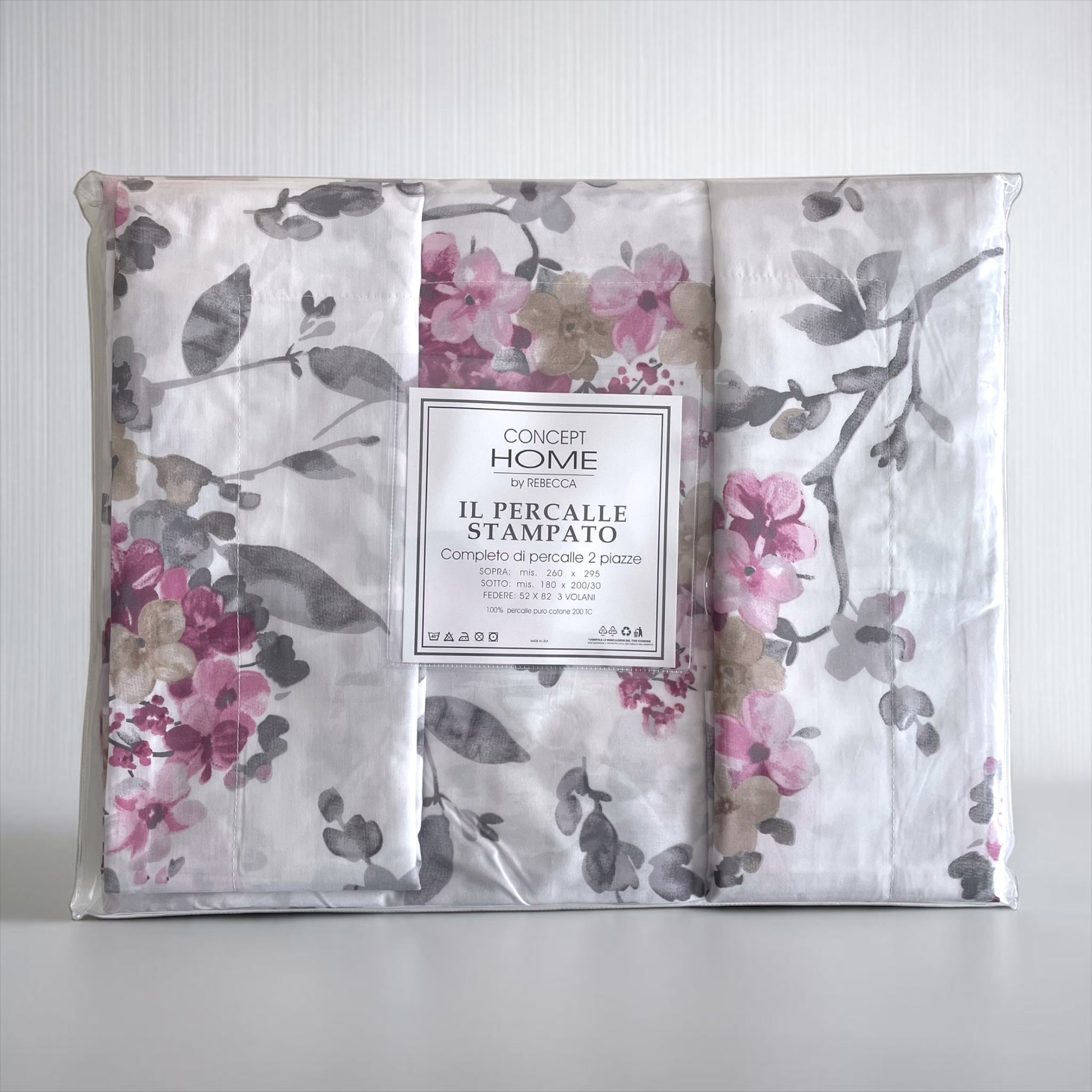 Confezione completo lenzuola matrimoniale Rebecca Home Concept 6