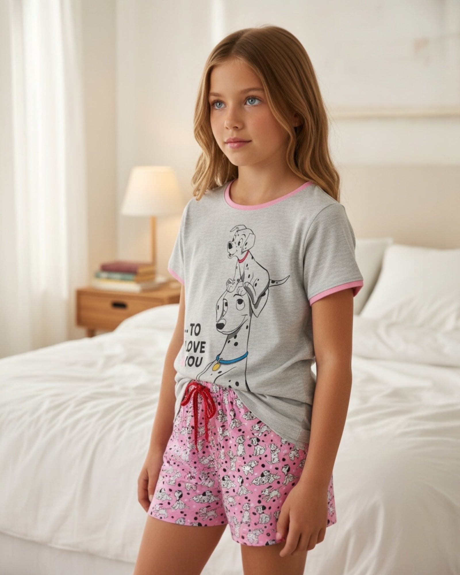 Pigiama bambina Disney La Carica dei 101 cotone estivo completo