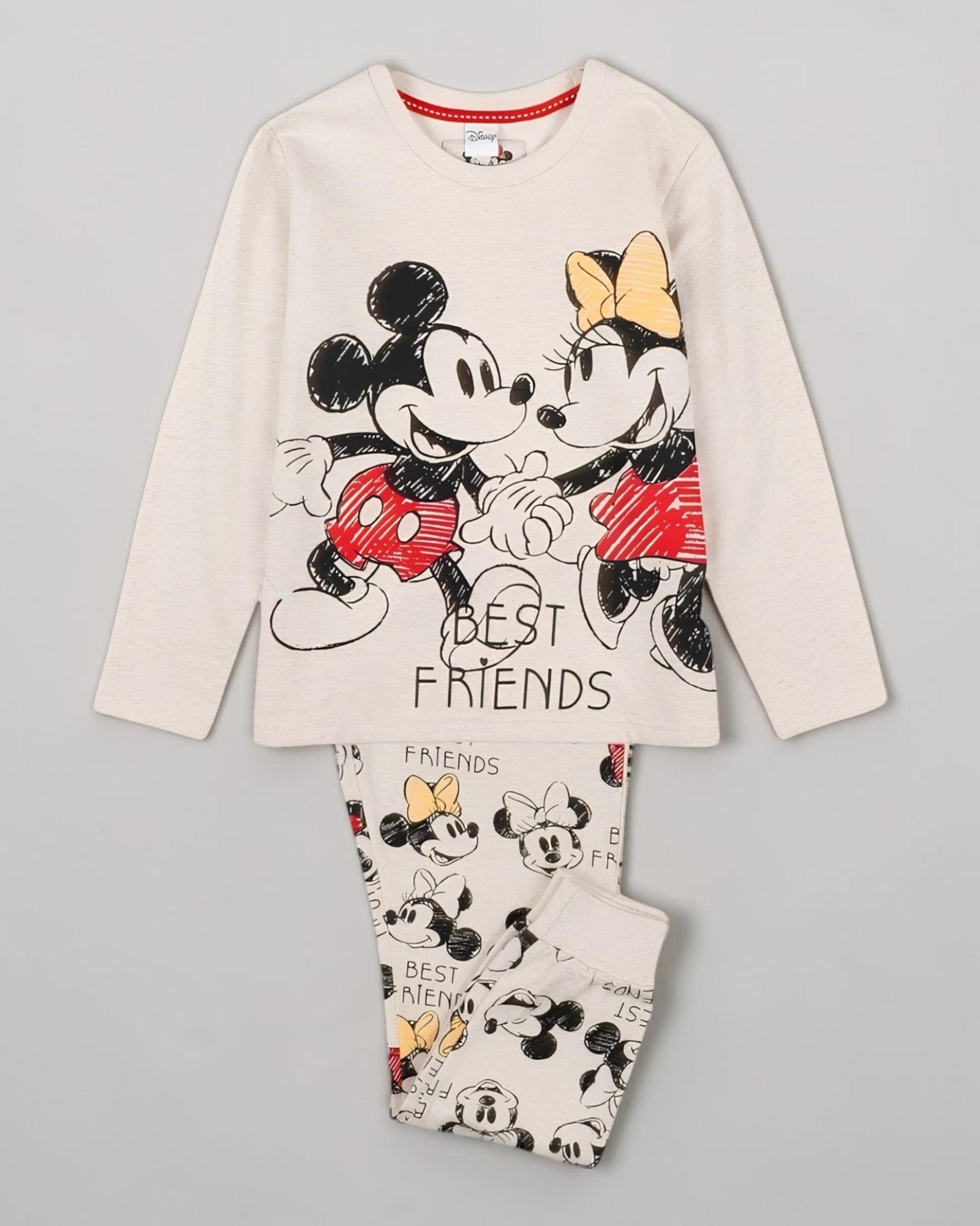 Pigiama bambina Disney Mickey e Minnie Best Friends Art. 56470 completo maglia e pantalone