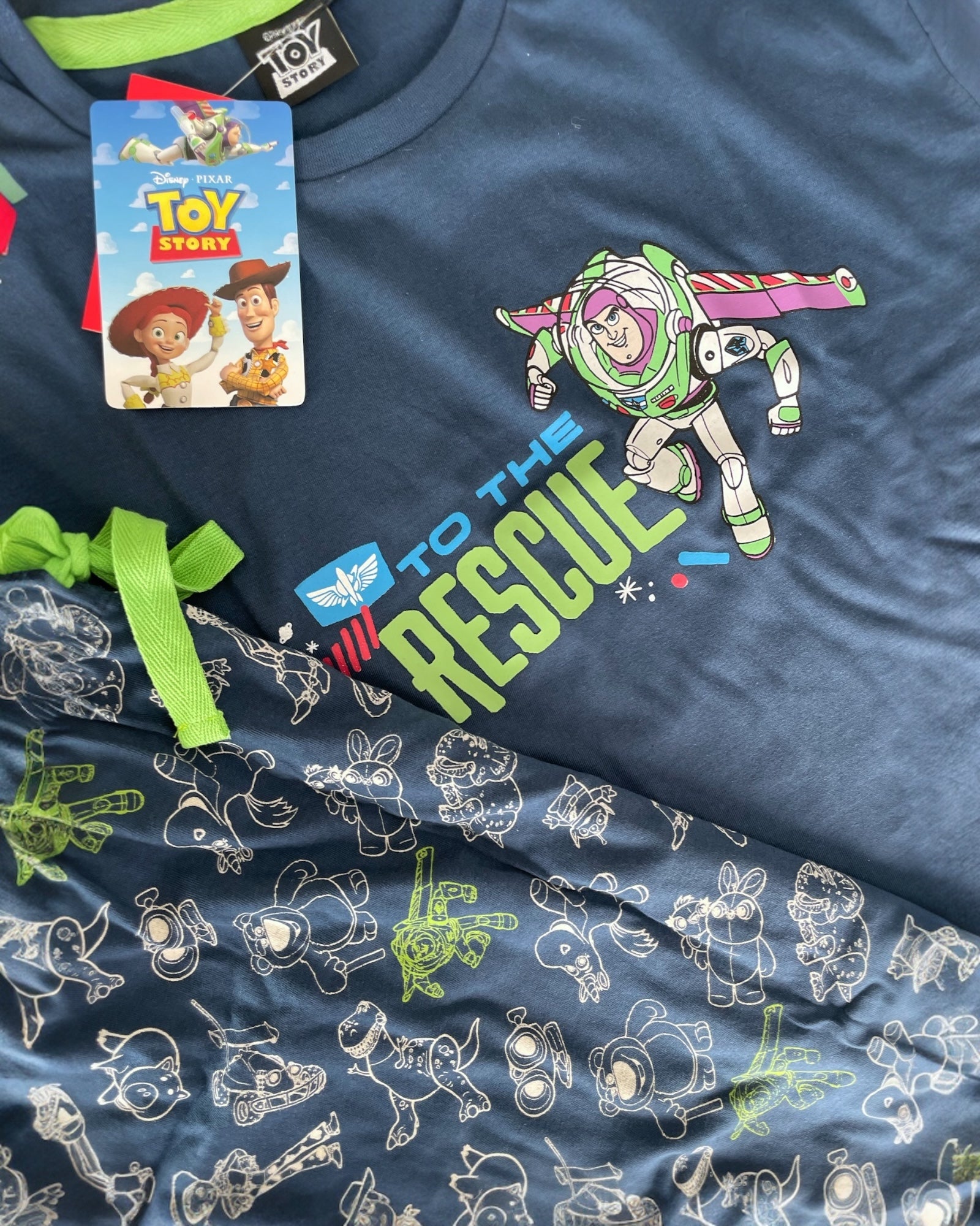 Dettaglio stampa Buzz Lightyear pigiama bambino Disney cotone