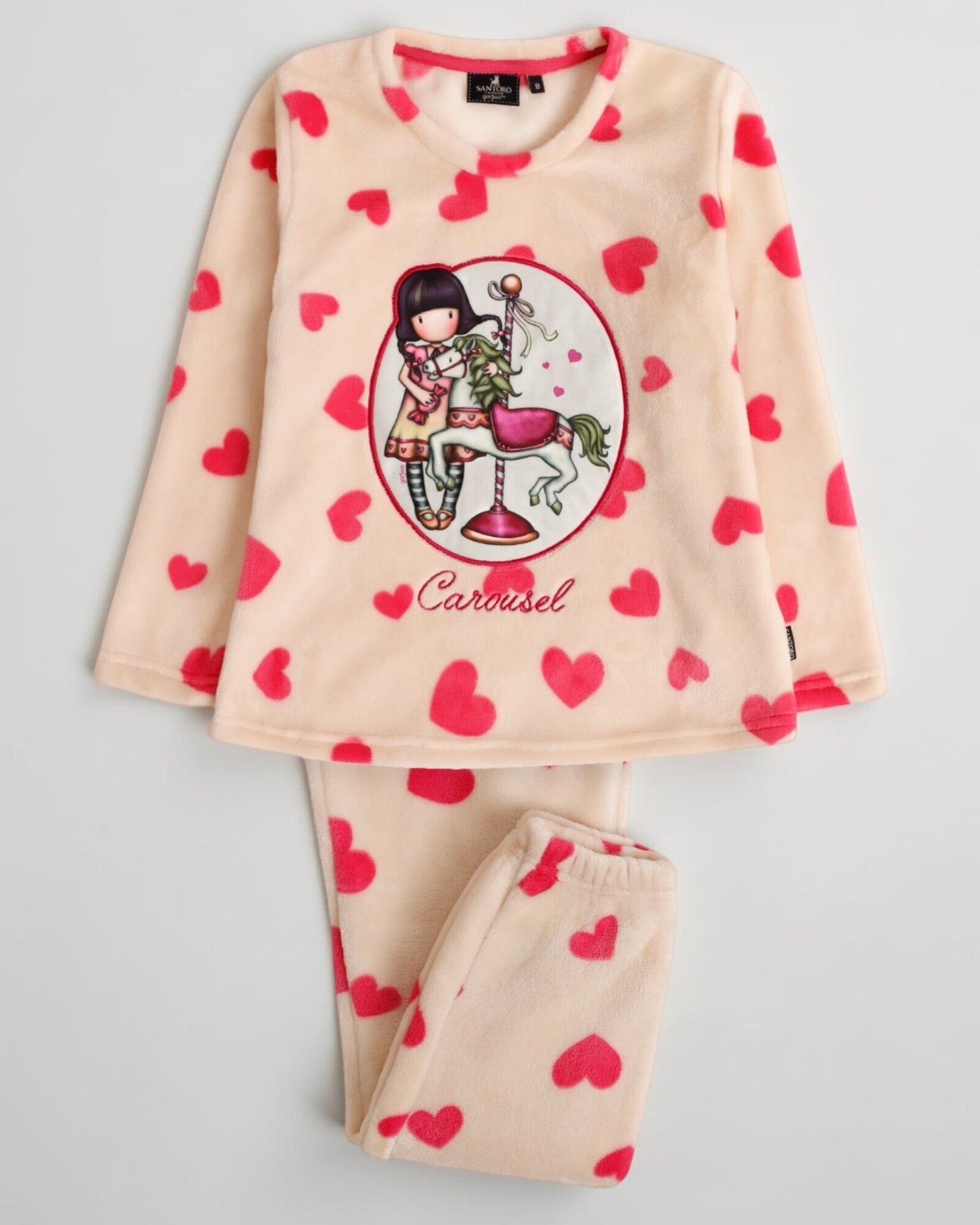 Completo pigiama bambina Santoro Gorjuss Carousel 62410 con maglia e pantalone lungo