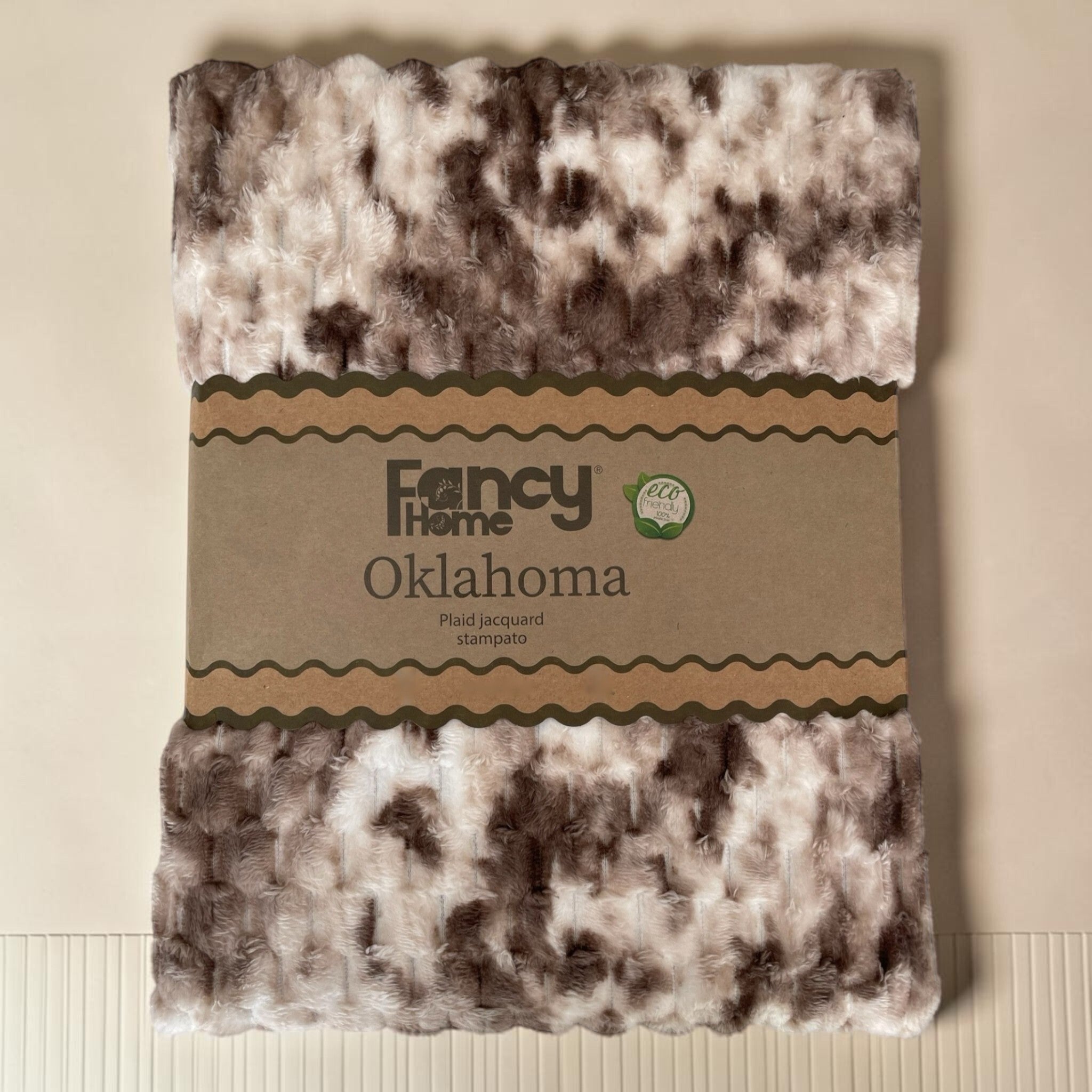 Plaid Fancy Home Oklahoma Tabacco piegato nella confezione originale