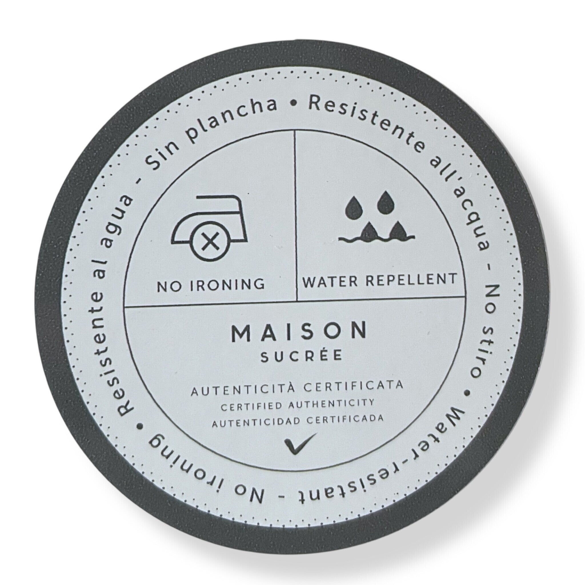certificazione runner maison sucrée antimacchia idrorepellente no stiro