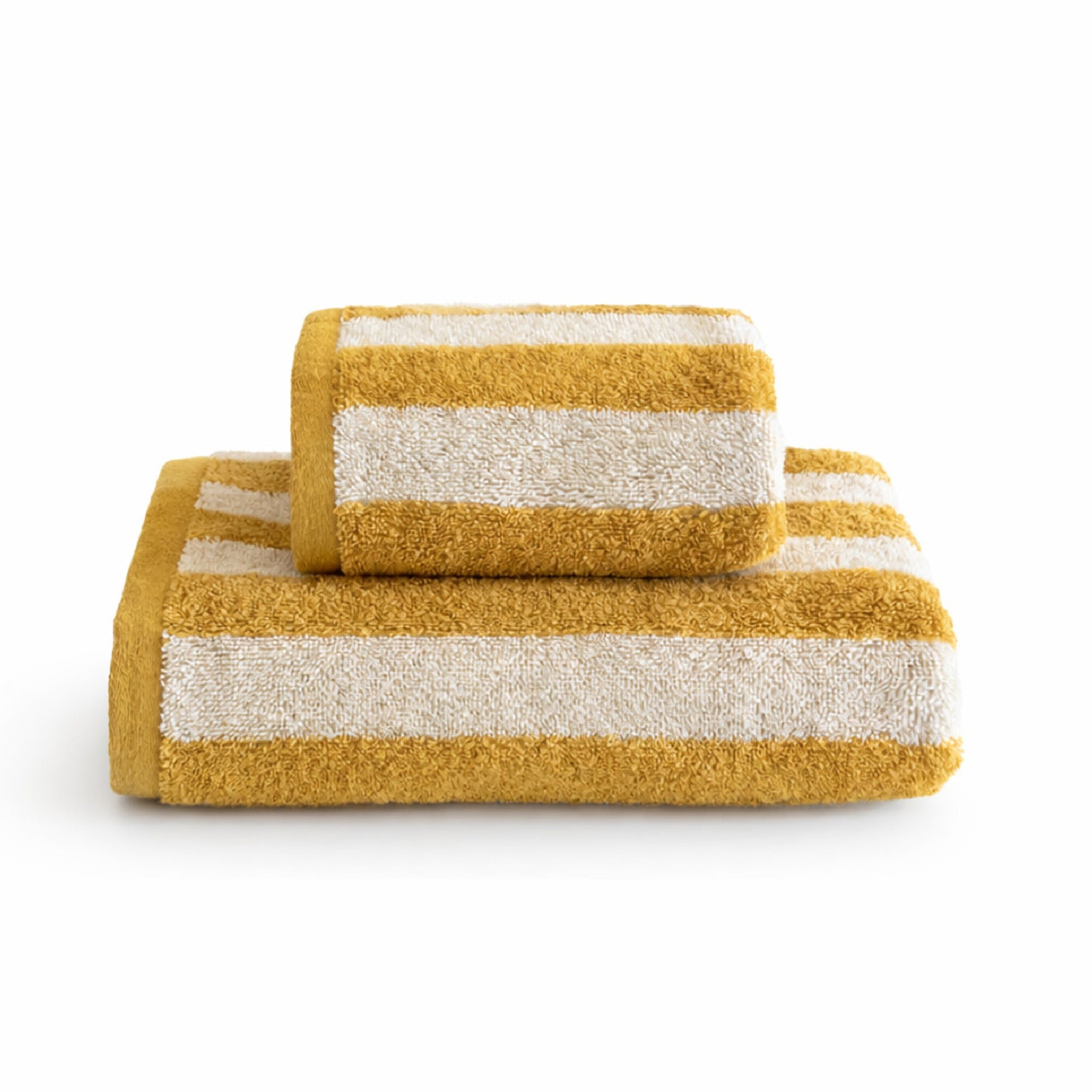 Set asciugamani Galizzi Savannah giallo cotone jacquard 550 gsm