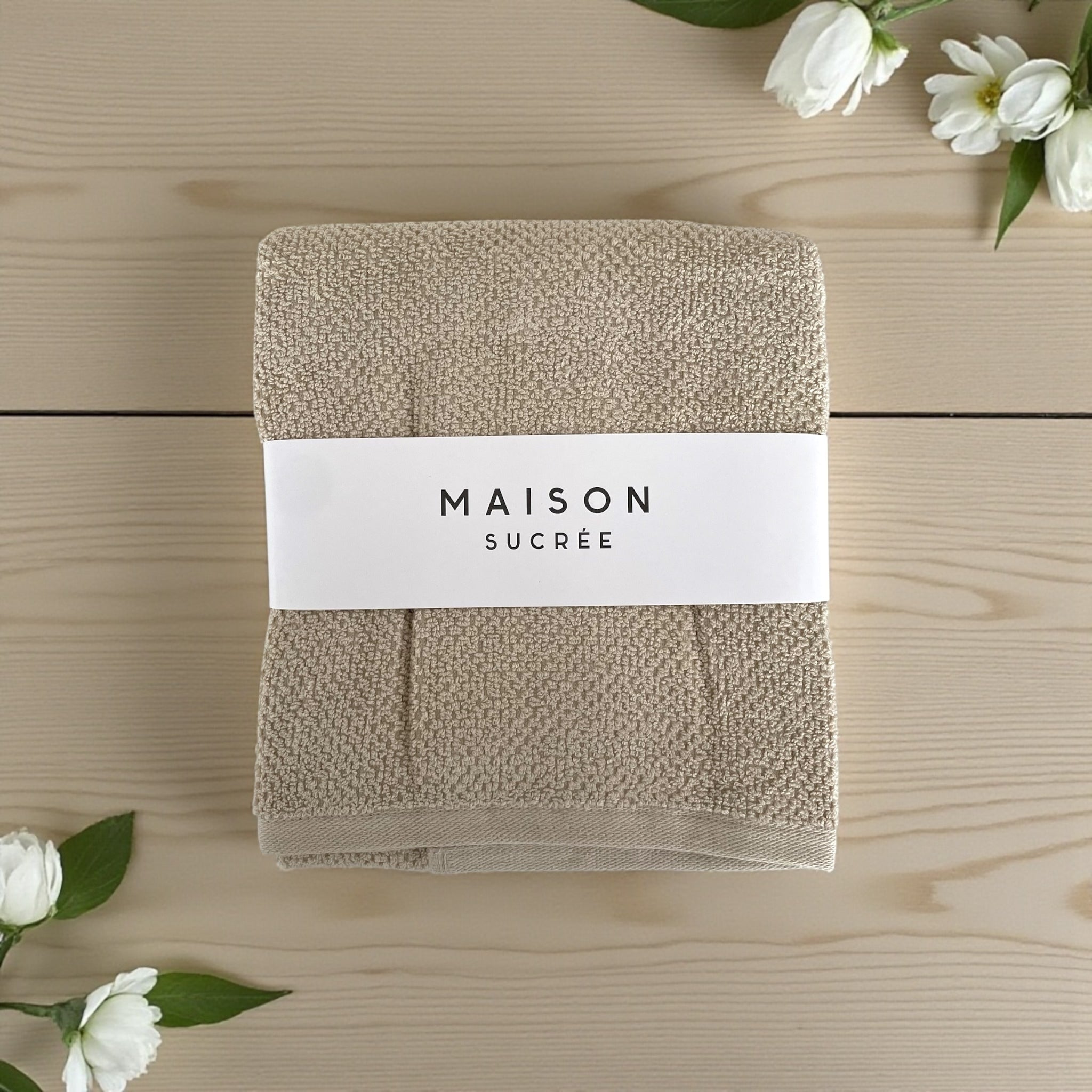 Confezione del set asciugamani Maison Sucrée Pepe viso e ospite betulla