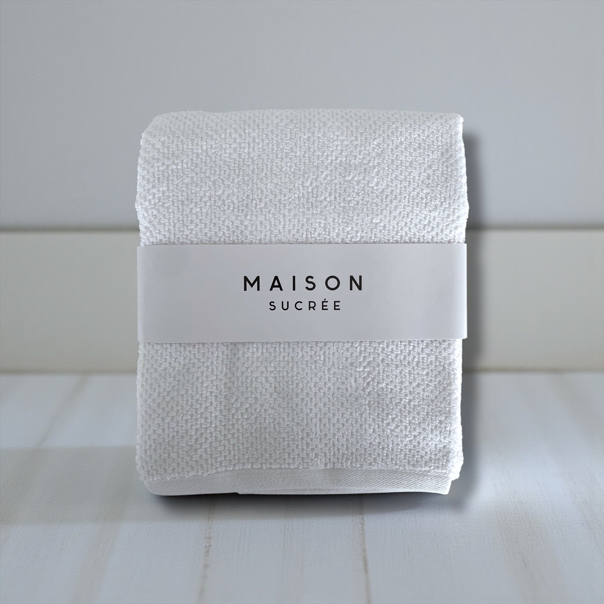 Confezione del set asciugamani Maison Sucrée Pepe viso e ospite bianco