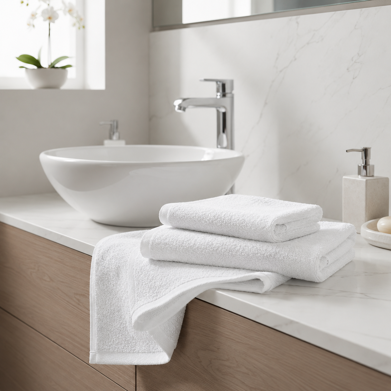 Set asciugamani Maison Sucrée Pepe bianco in 100% cotone 450 GSM