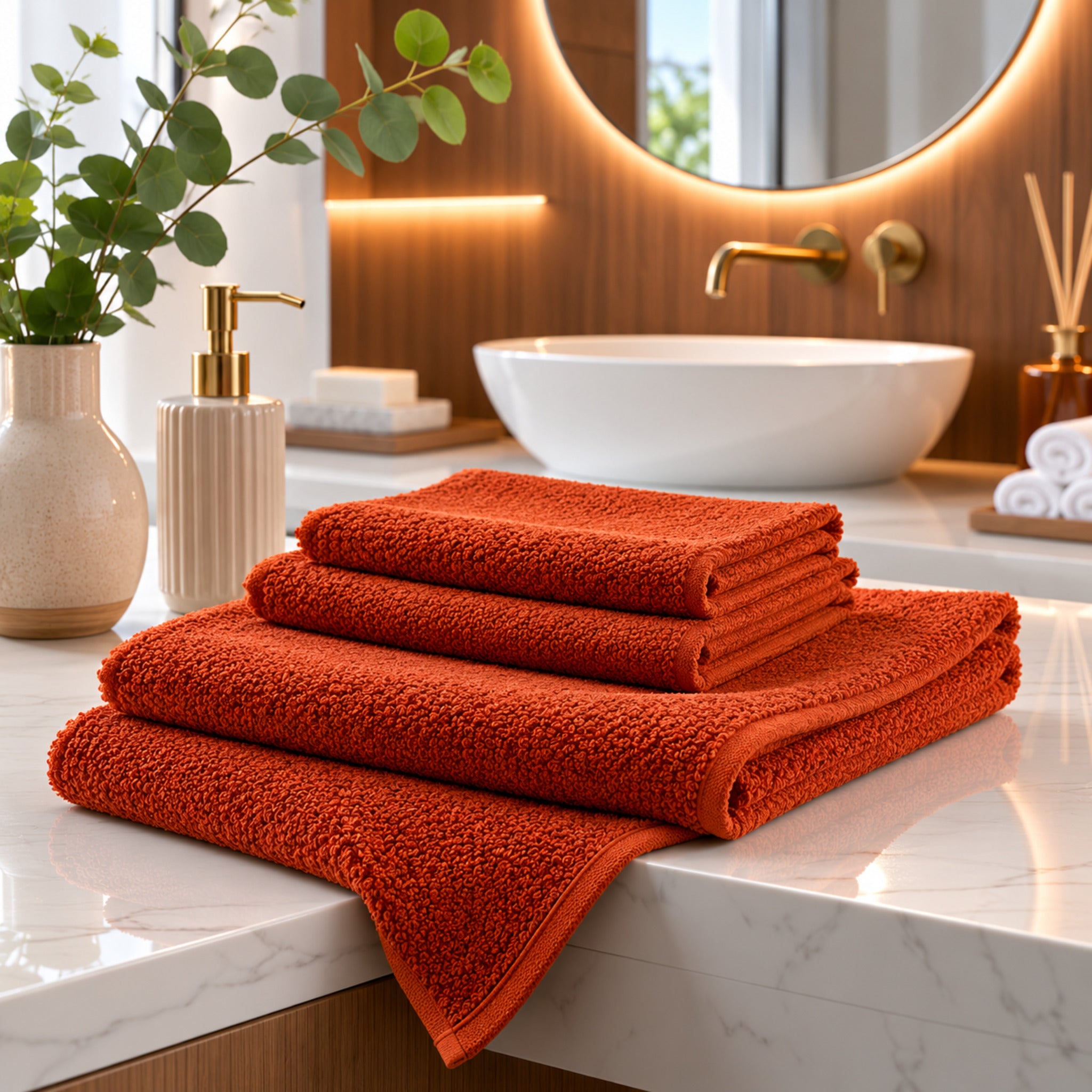 Set asciugamani Maison Sucrée Pepe bruciato in 100% cotone 450 GSM