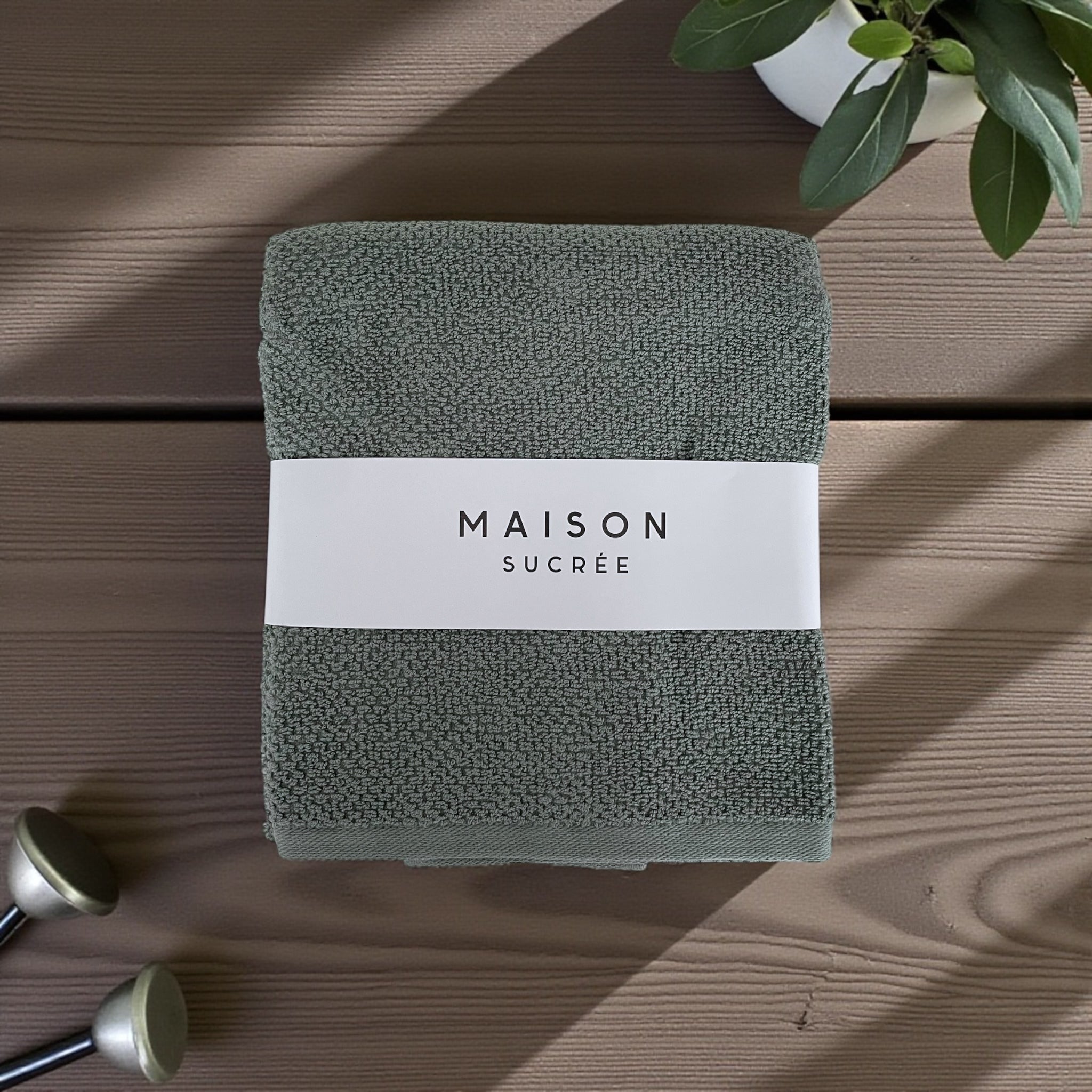 Confezione del set asciugamani Maison Sucrée Pepe viso e ospite eucalipto