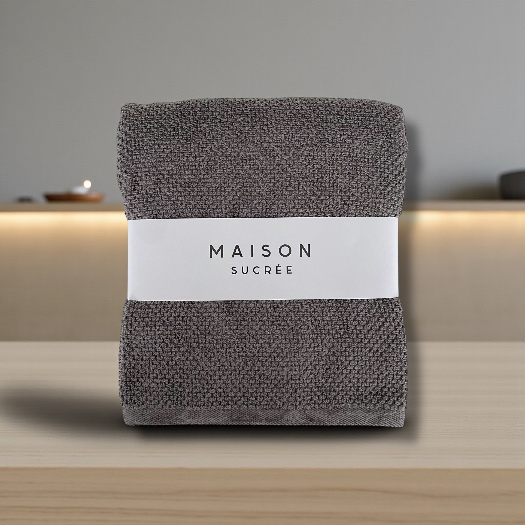 Confezione del set asciugamani Maison Sucrée Pepe viso e ospite pietra
