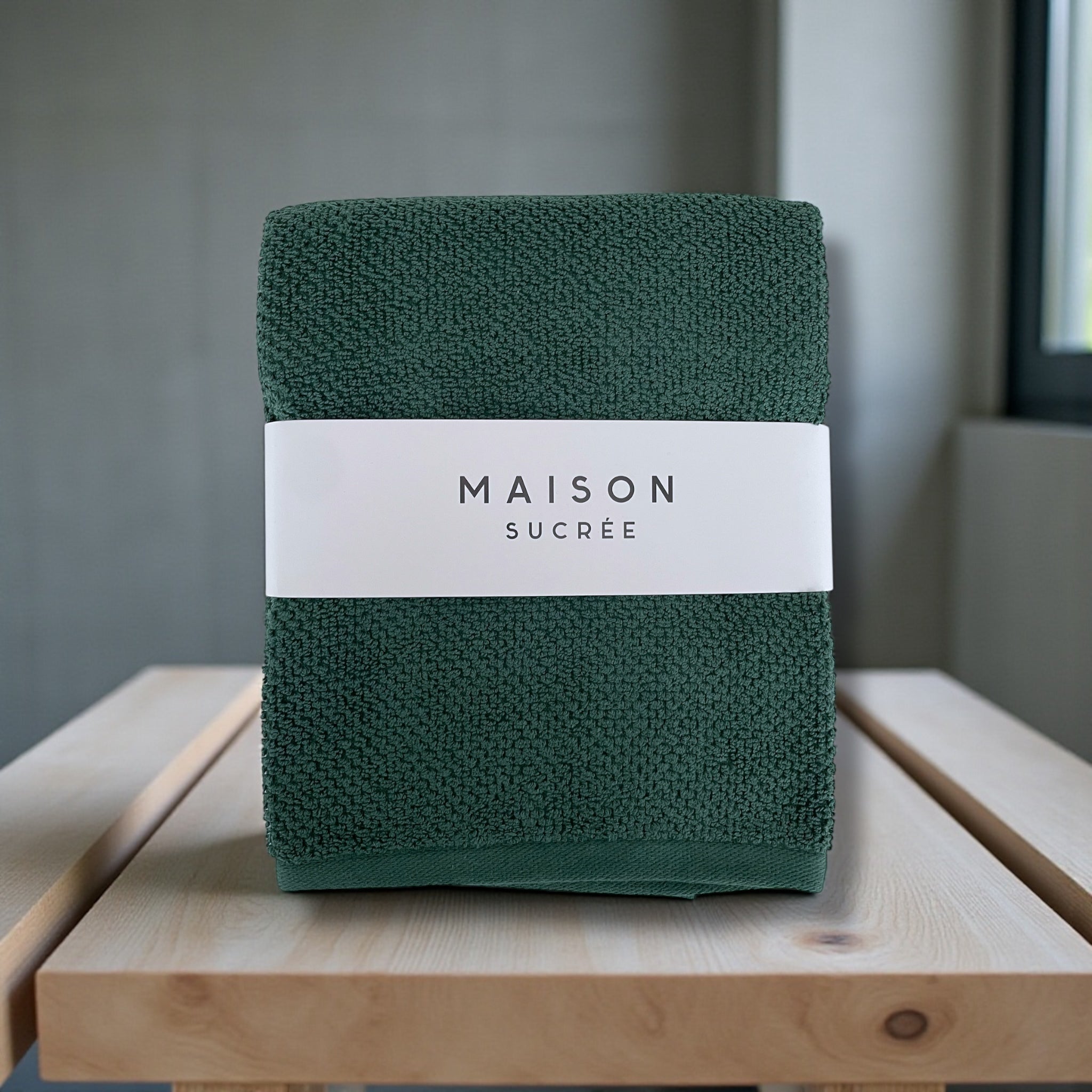 Confezione del set asciugamani Maison Sucrée Pepe viso e ospite verde