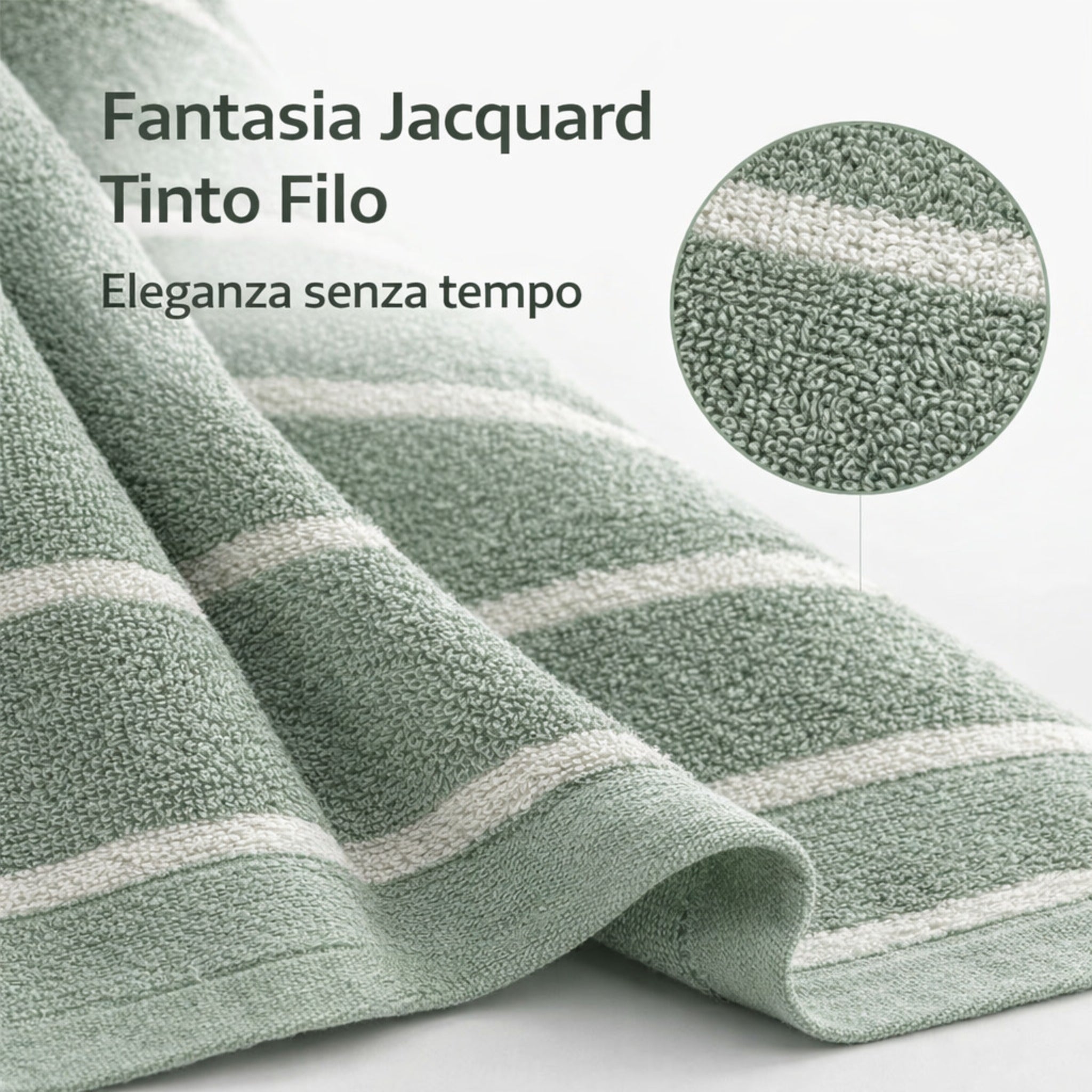 Spugna 550 gsm alta assorbenza asciugamani bagno verde