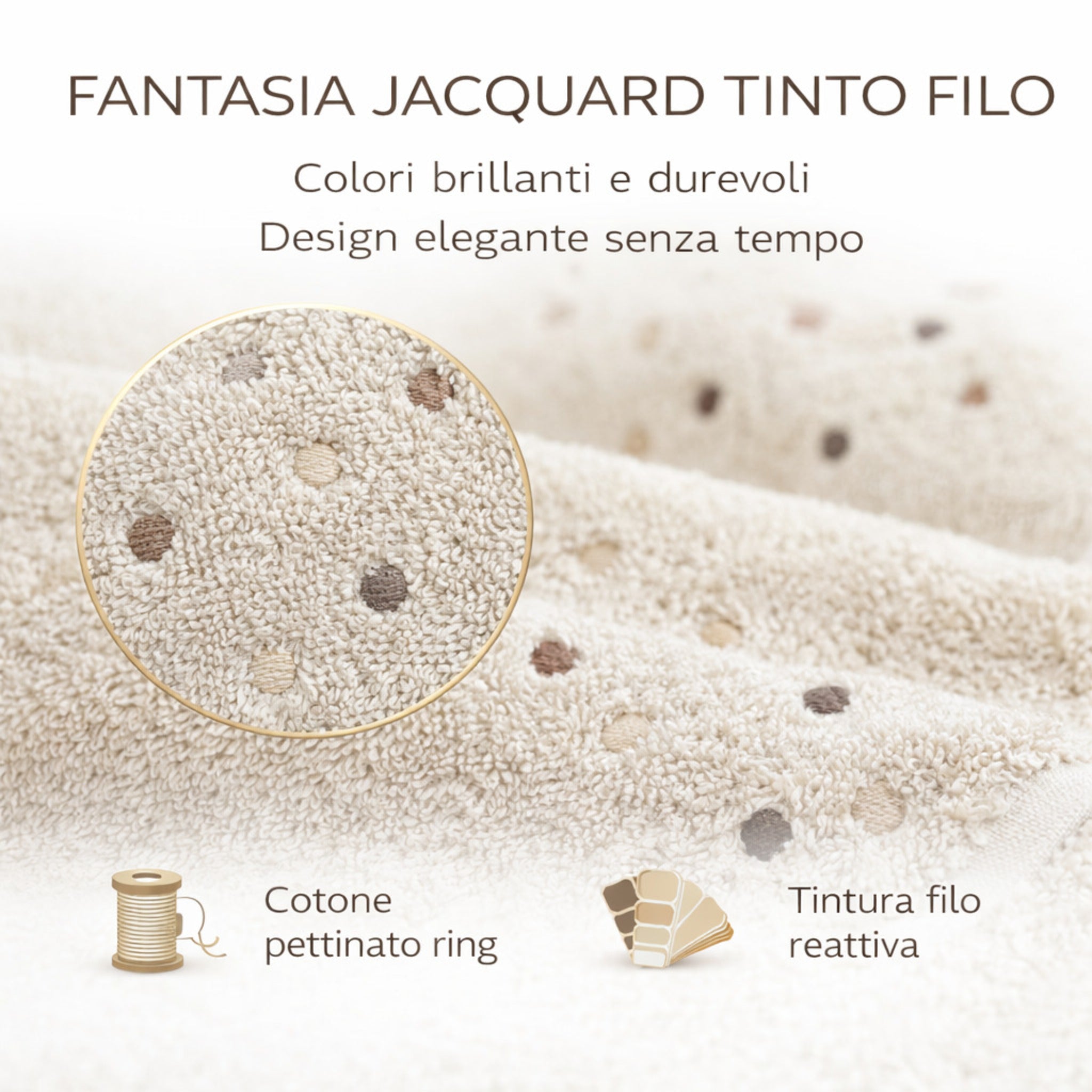 Spugna 550 gsm alta assorbenza asciugamani bagno beige