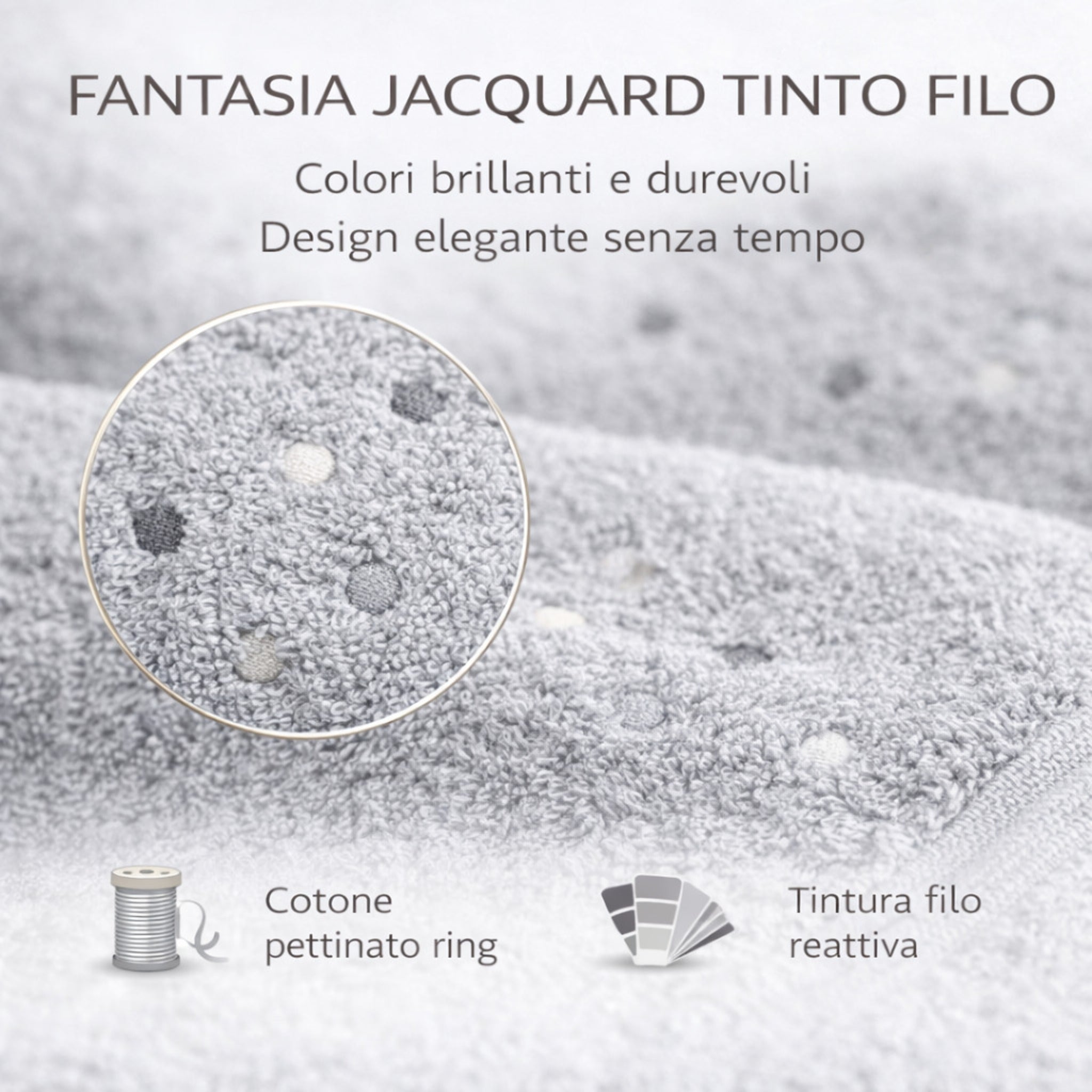 Spugna 550 gsm alta assorbenza asciugamani bagno grigio