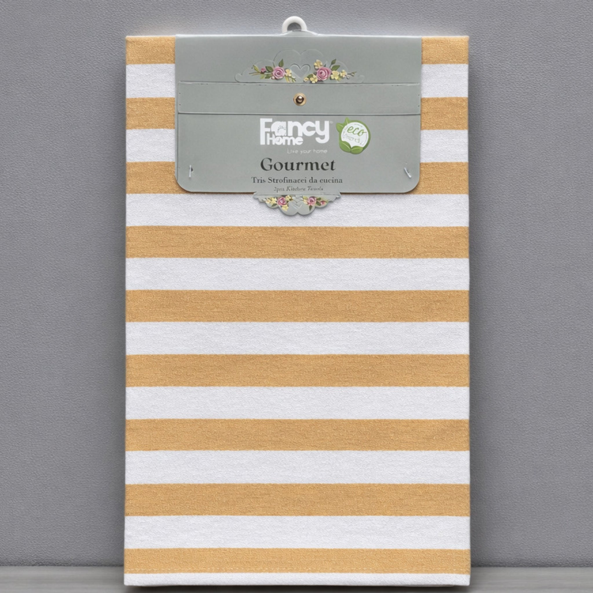Strofinaccio cucina Fancy Home Gourmet giallo a righe