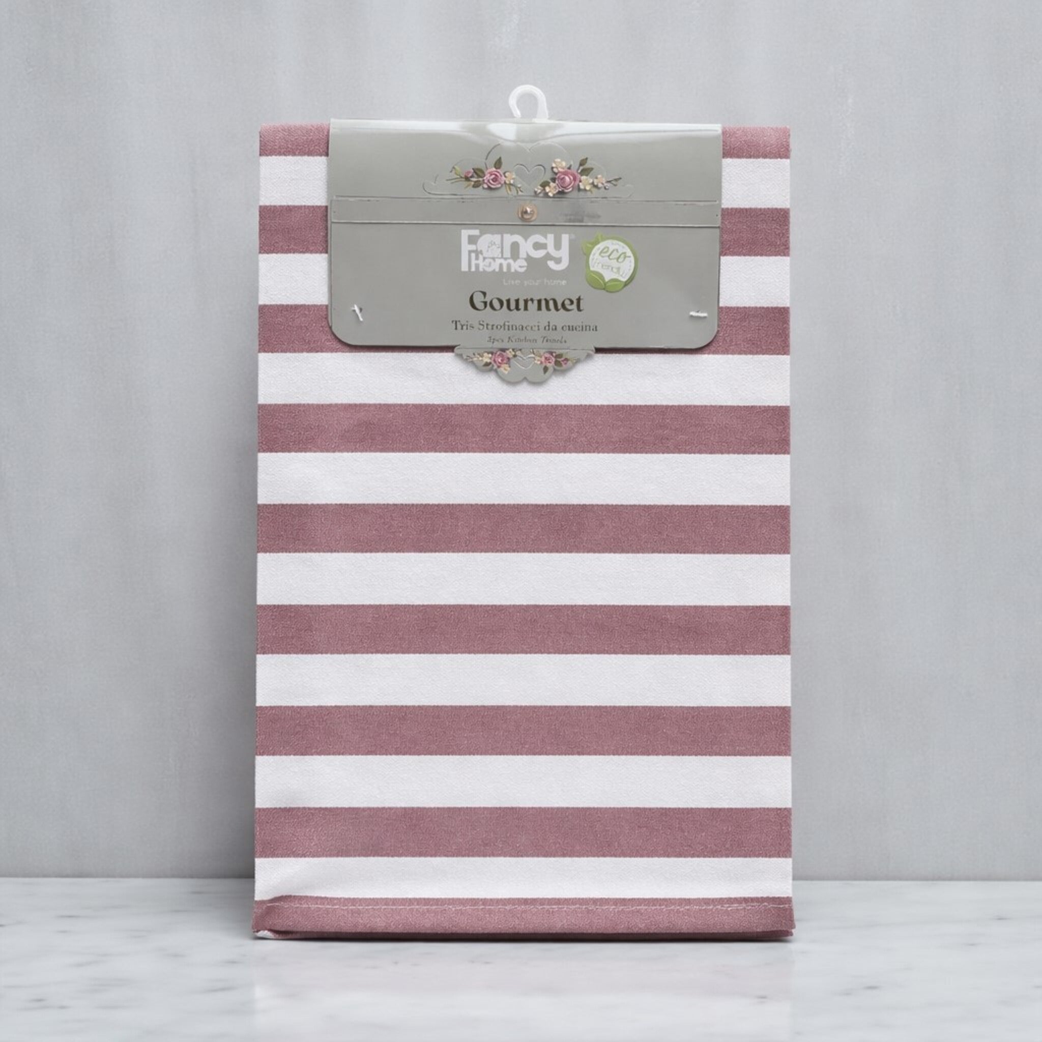 Strofinaccio cucina Fancy Home Gourmet malva a righe