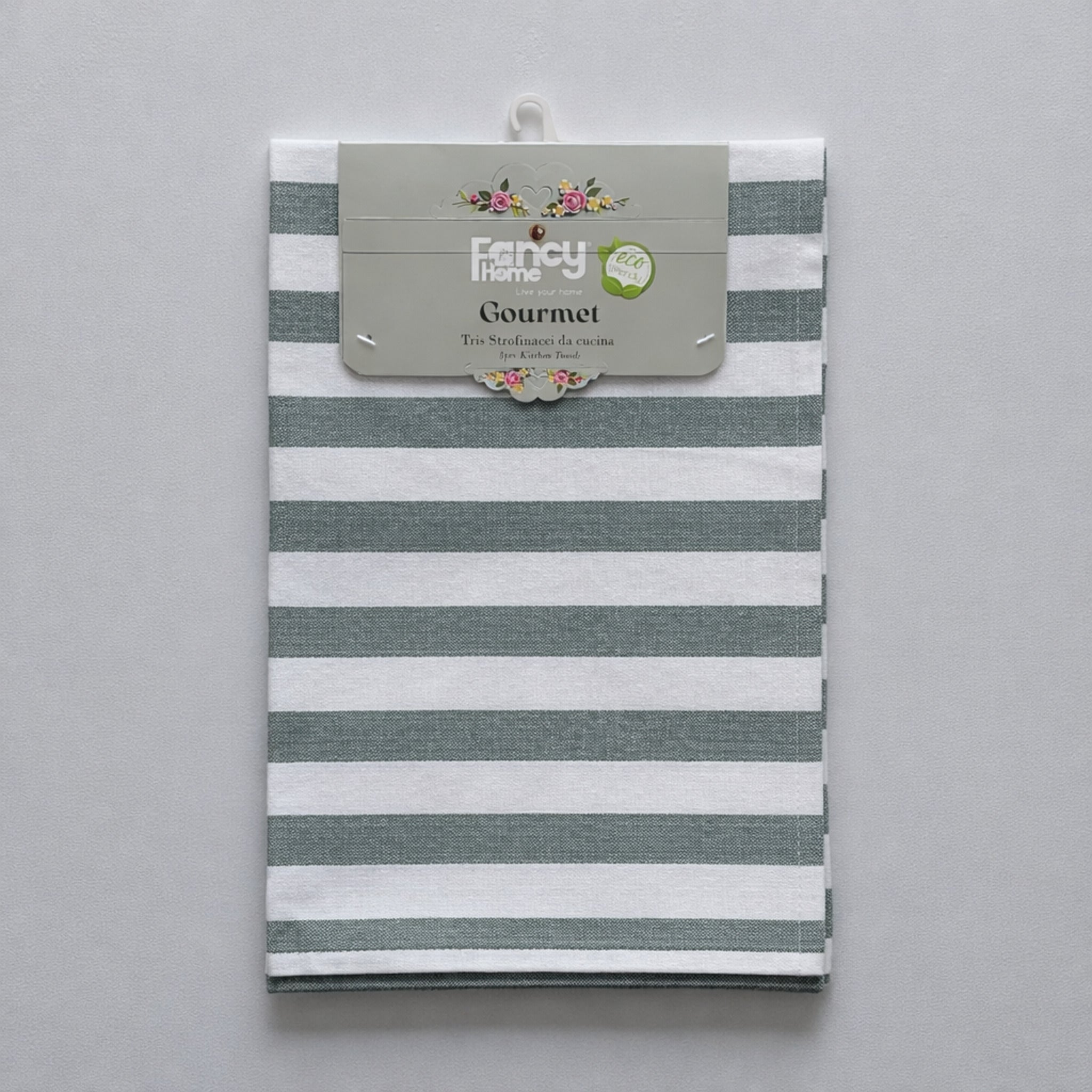 Strofinaccio cucina Fancy Home Gourmet verde a righe