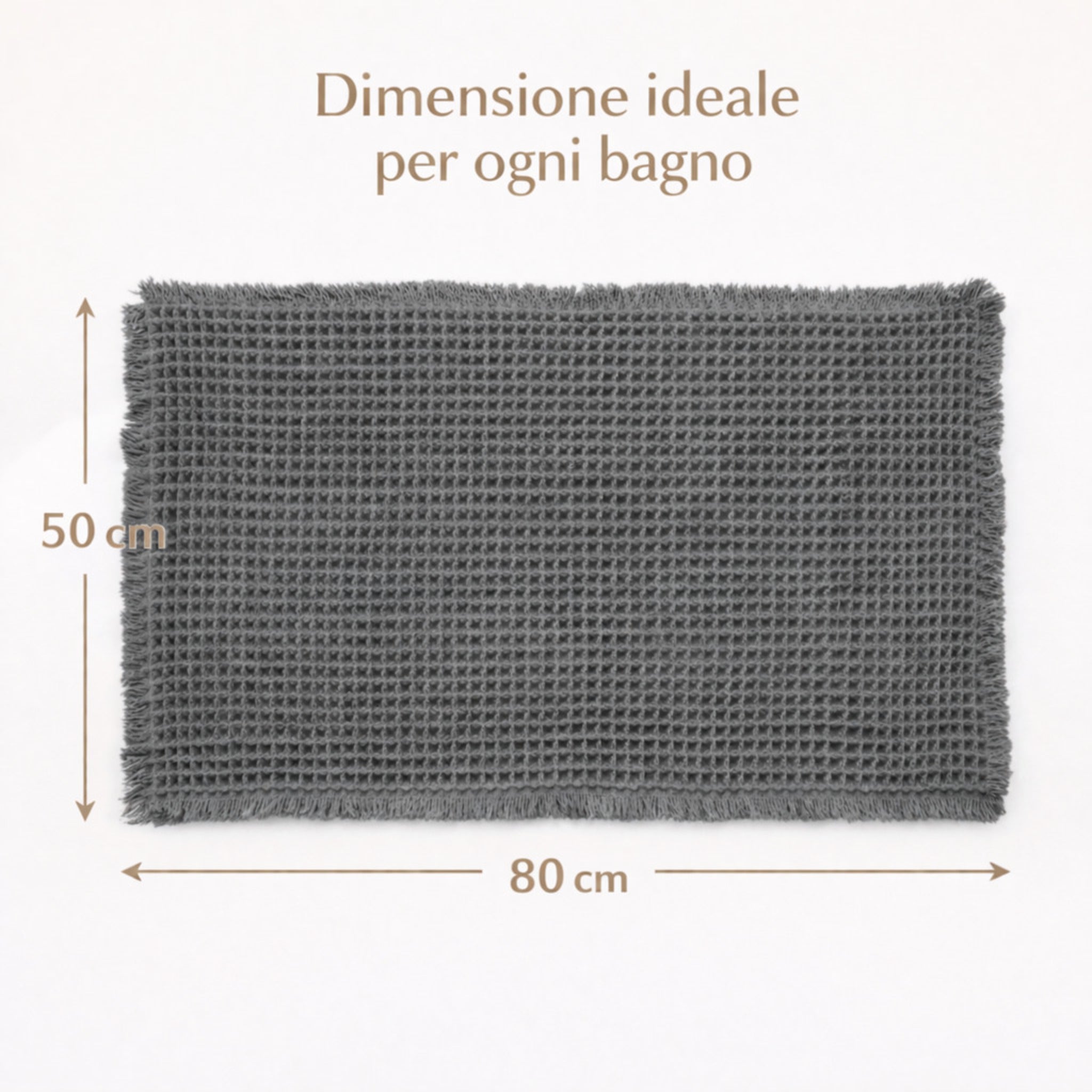 Dimensioni tappeto bagno 50x80 cm antiscivolo