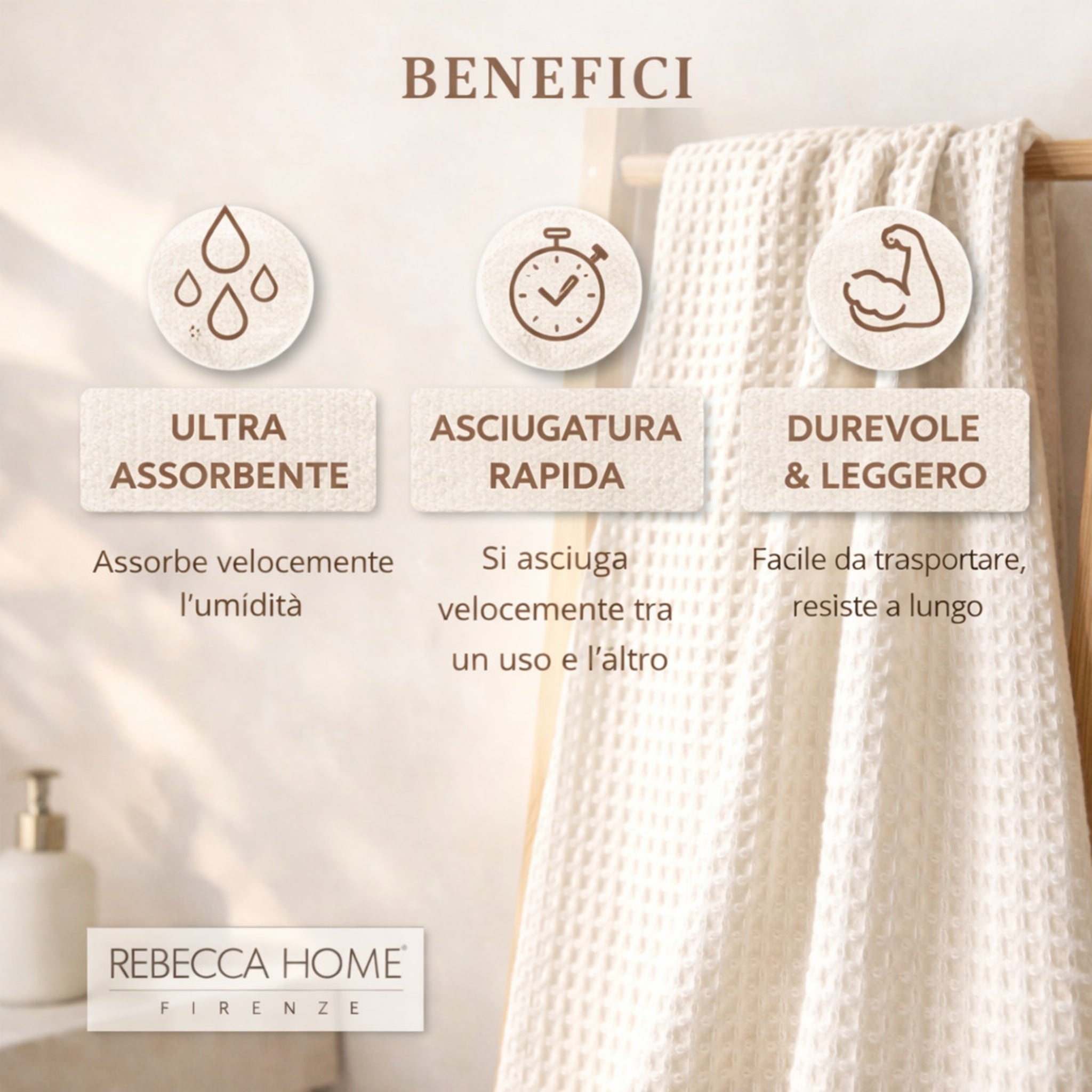 telo doccia avorio assorbente asciugatura rapida leggero