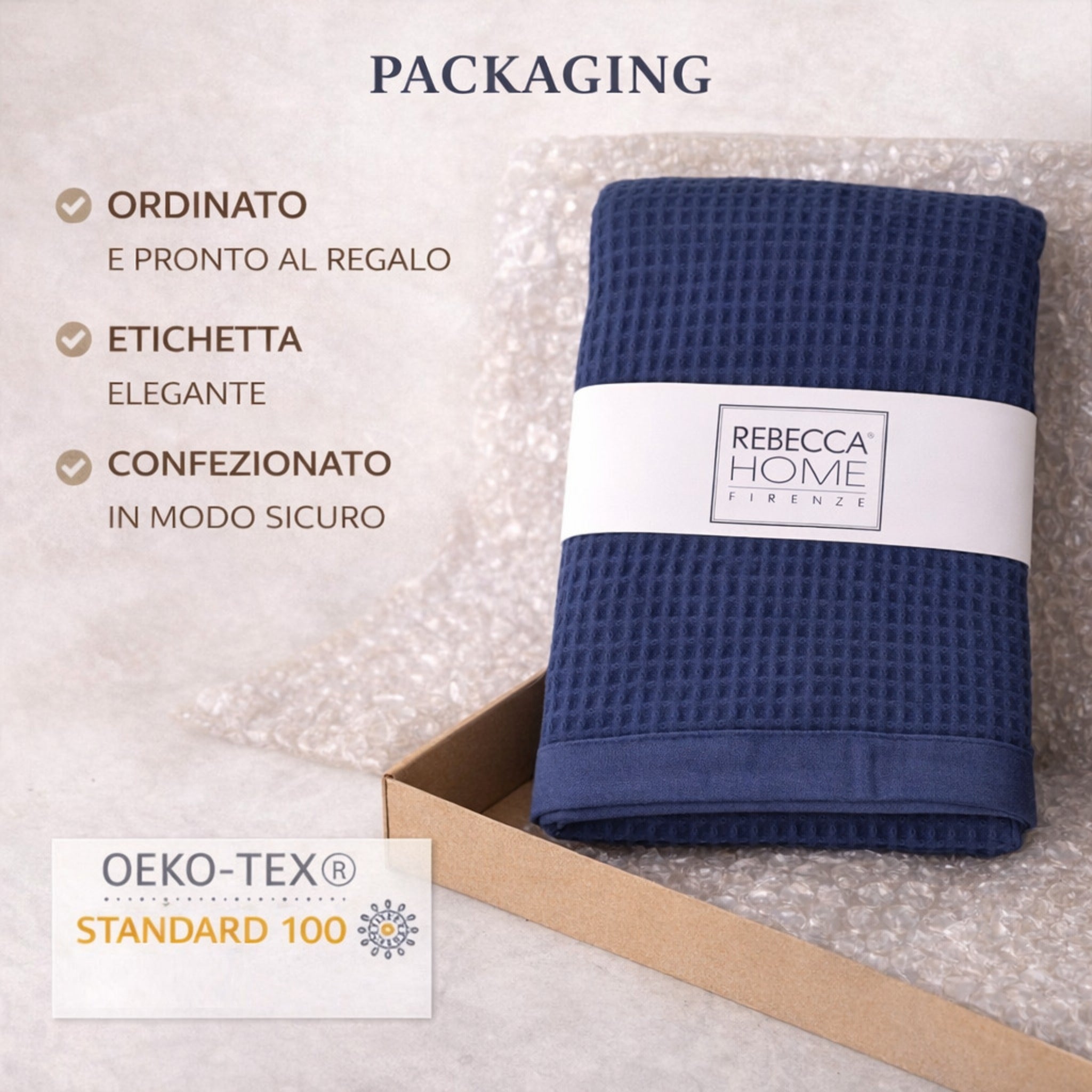 telo doccia blu confezione rebecca home elegante