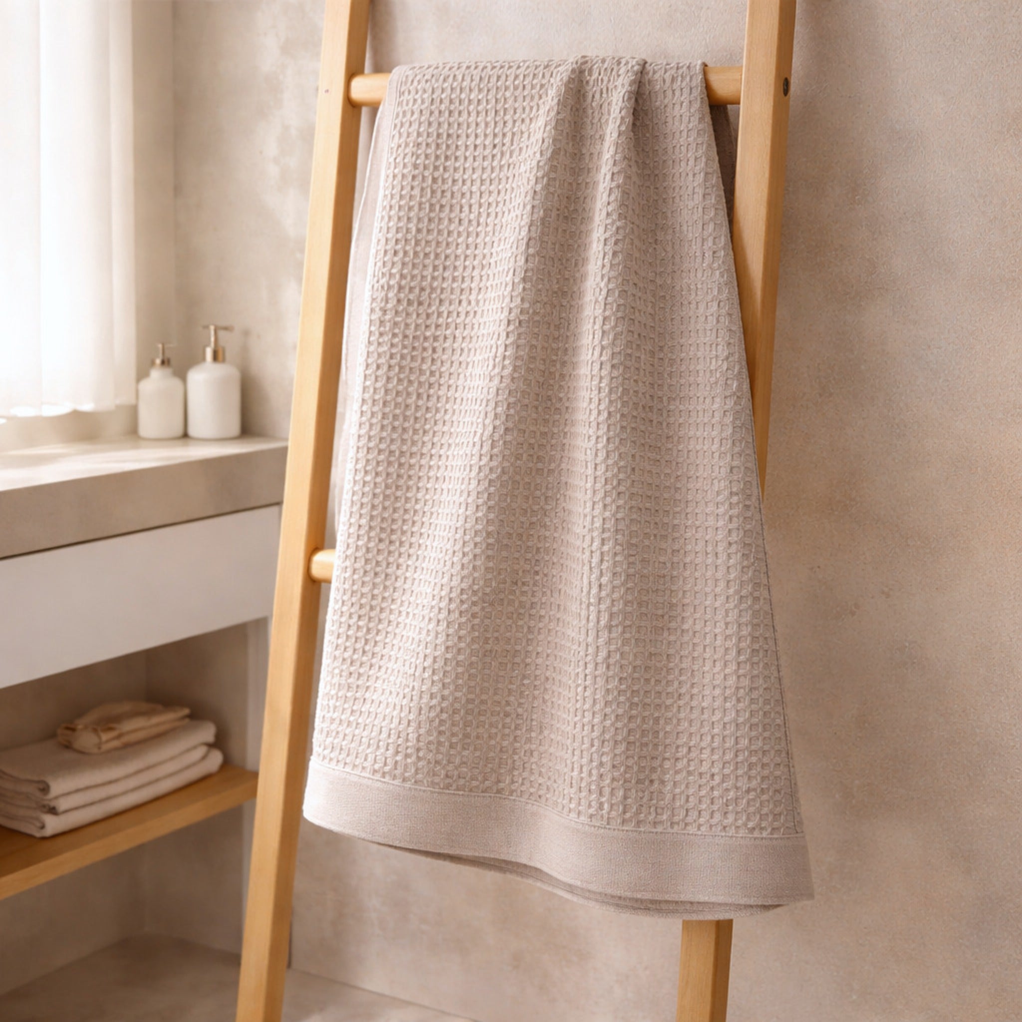 telo doccia sabbia cotone nido d ape 100x150 bagno moderno