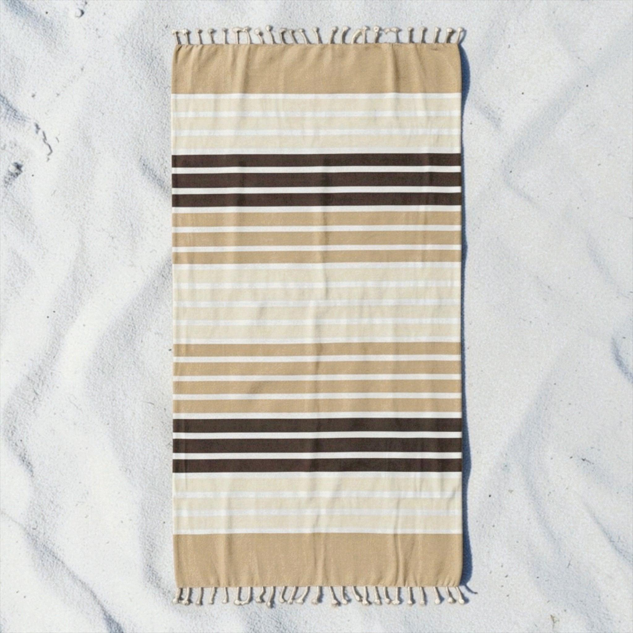 telo fouta beige righe eleganti cotone