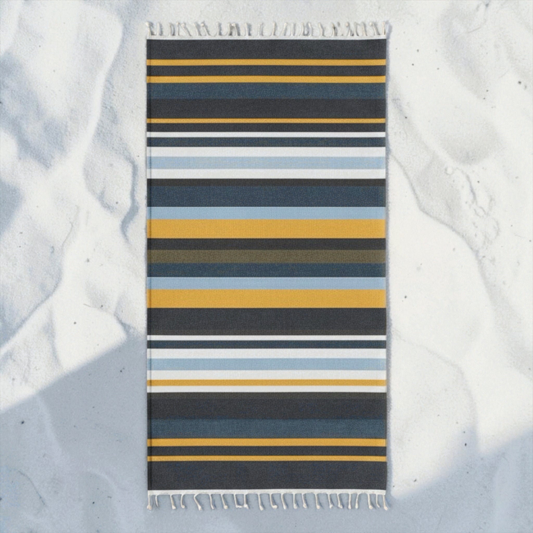 telo fouta blu righe moderne cotone