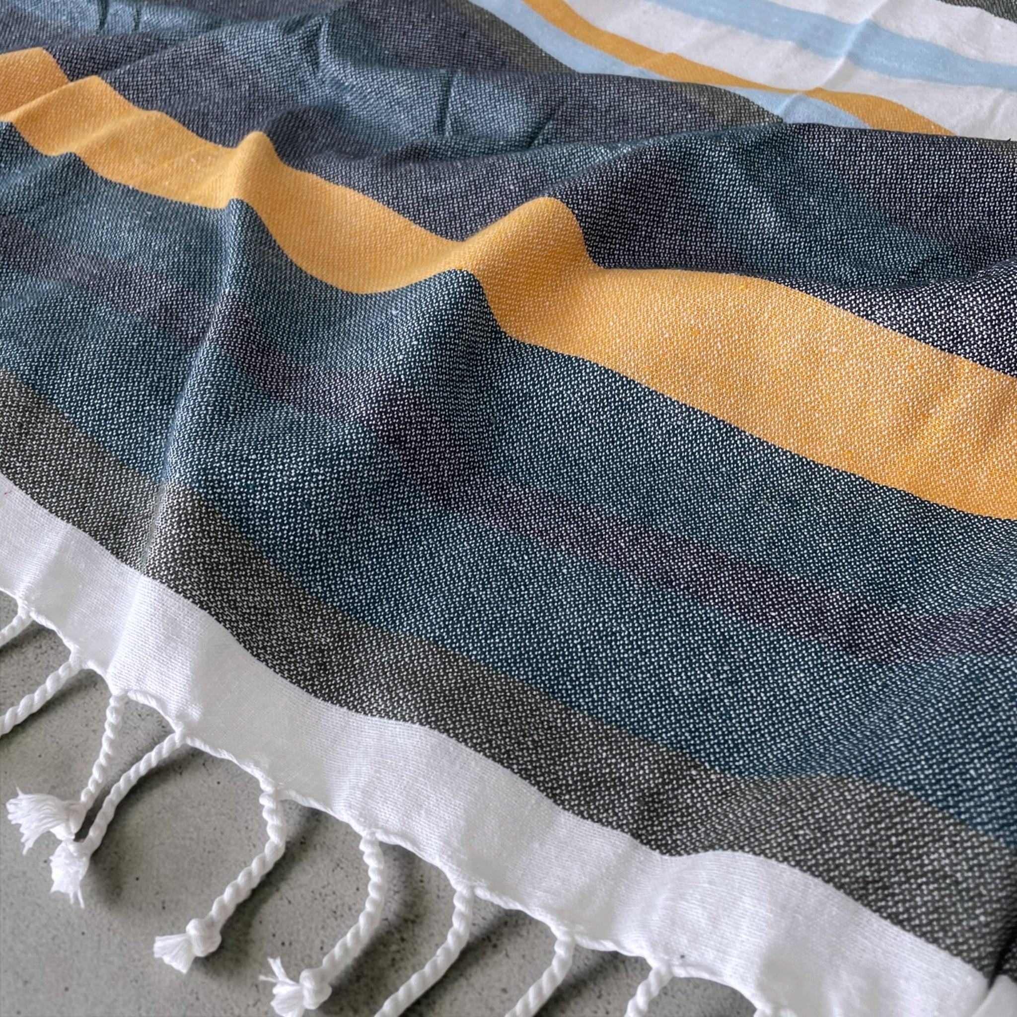 tessuto fouta blu dettaglio trama